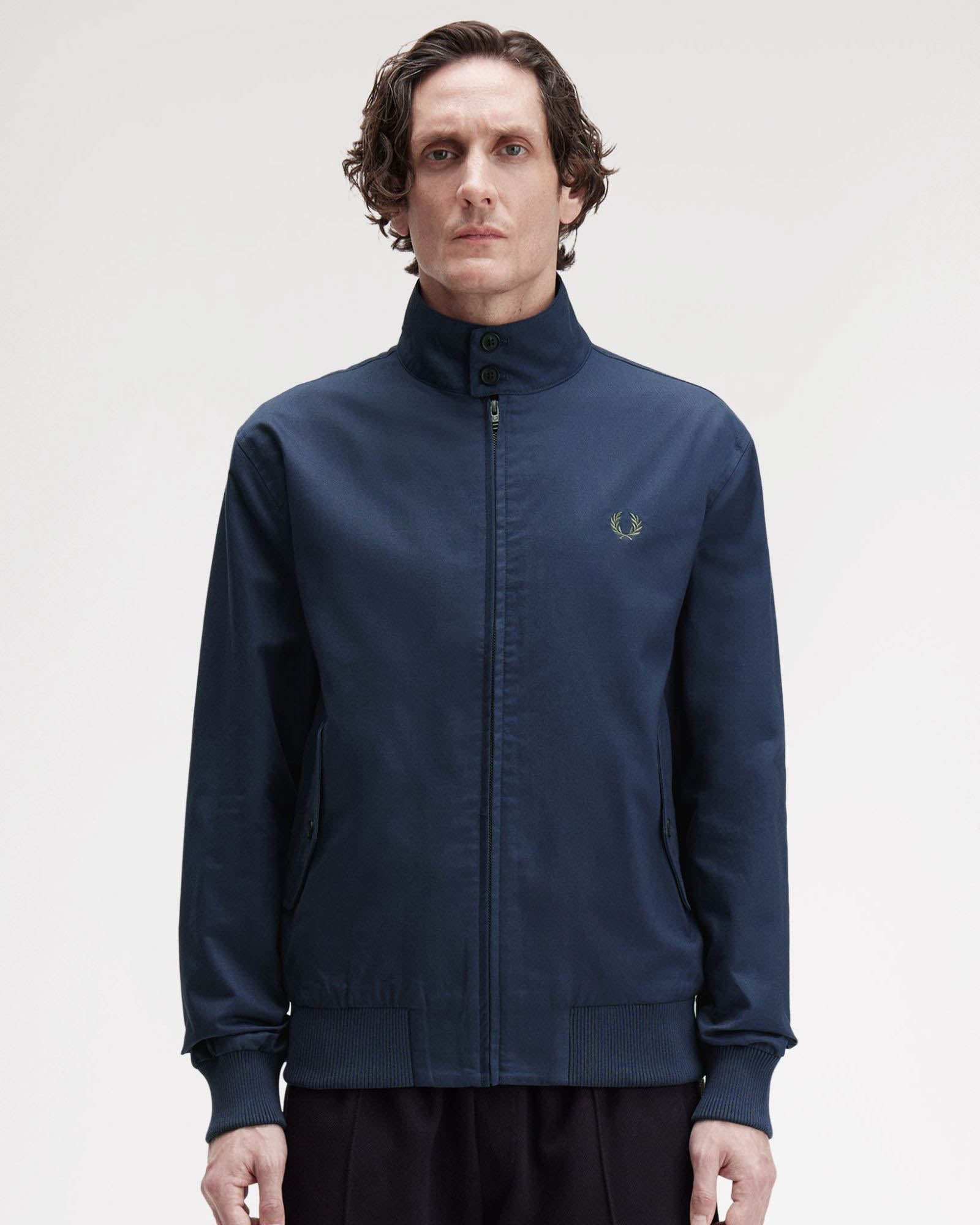 Fred Perry Mens Harrington Jacket Tennis Blue X86 – CHO