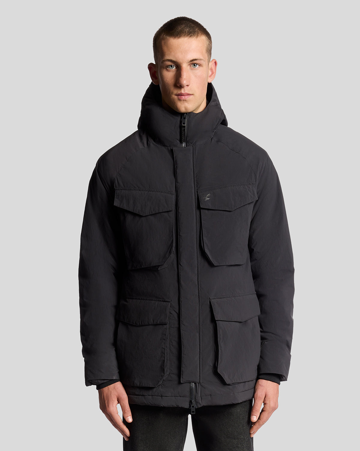 Lyle & Scott Tactical Wadded Parka - X002 Black Ice