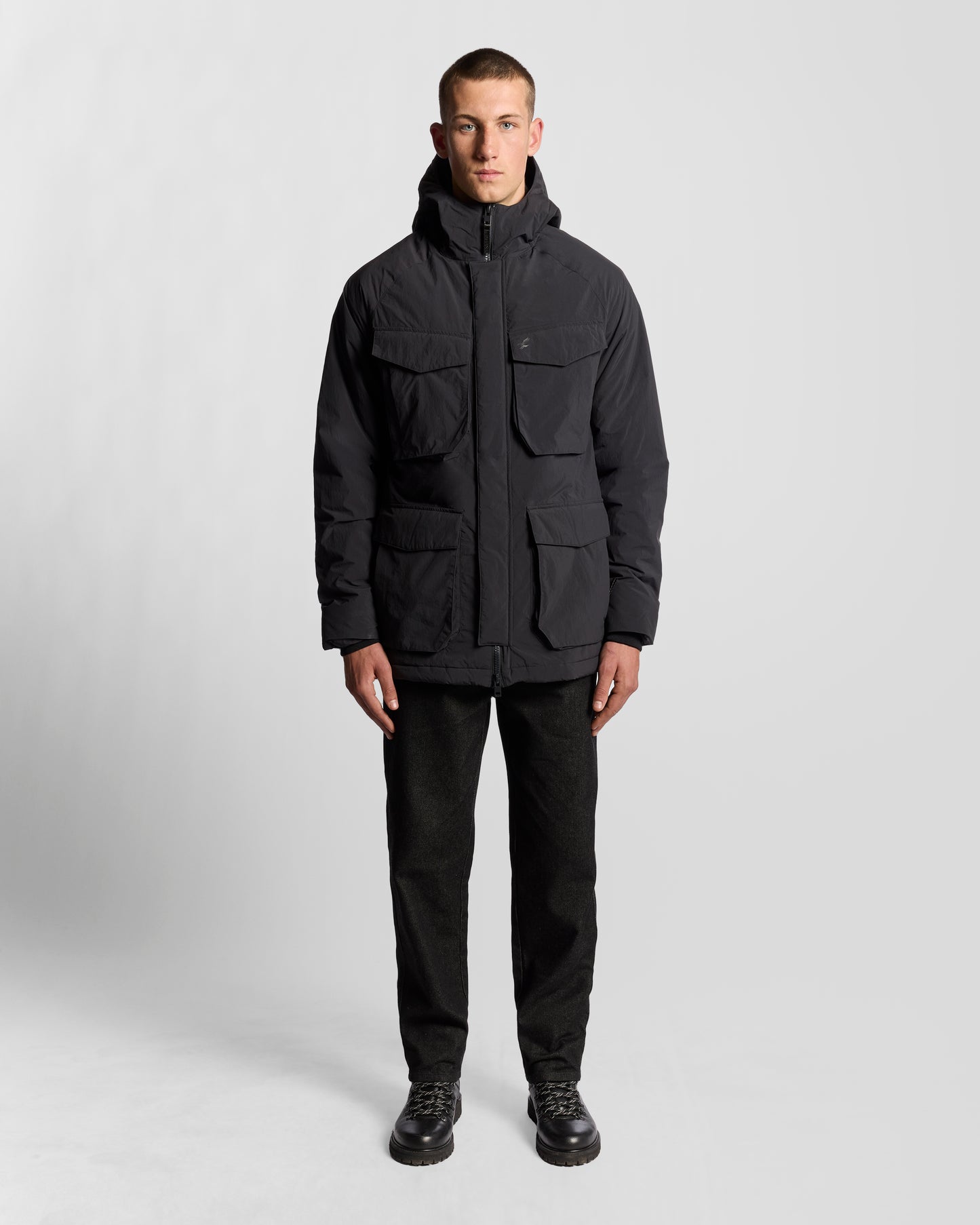 Lyle & Scott Tactical Wadded Parka - X002 Black Ice