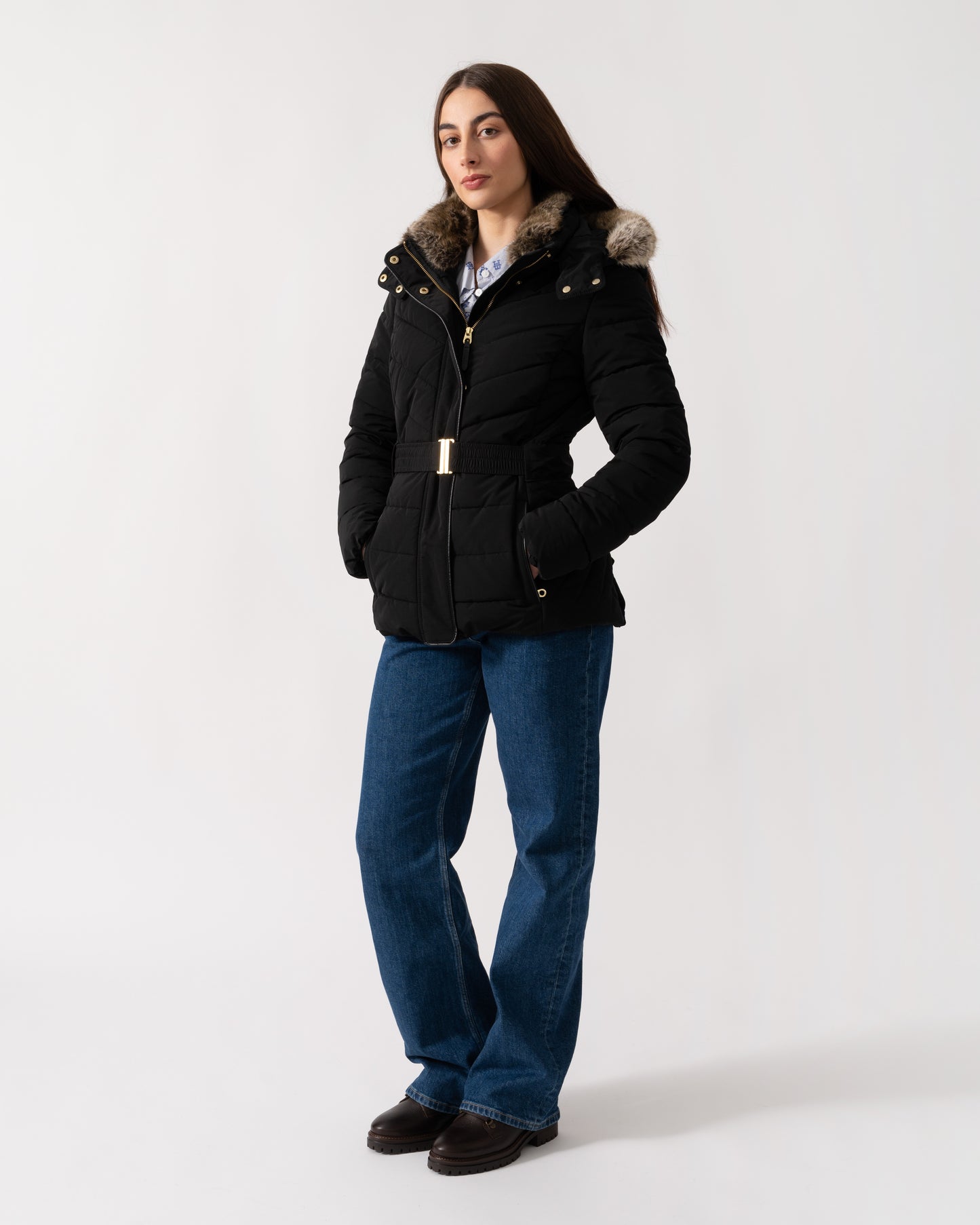 Joules Aspen Womens Parka - Black
