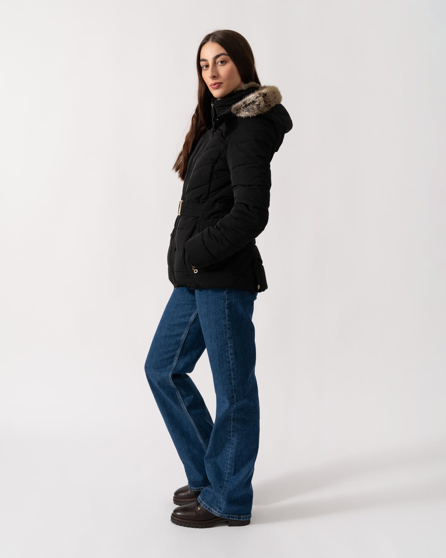 Joules Aspen Womens Parka - Black