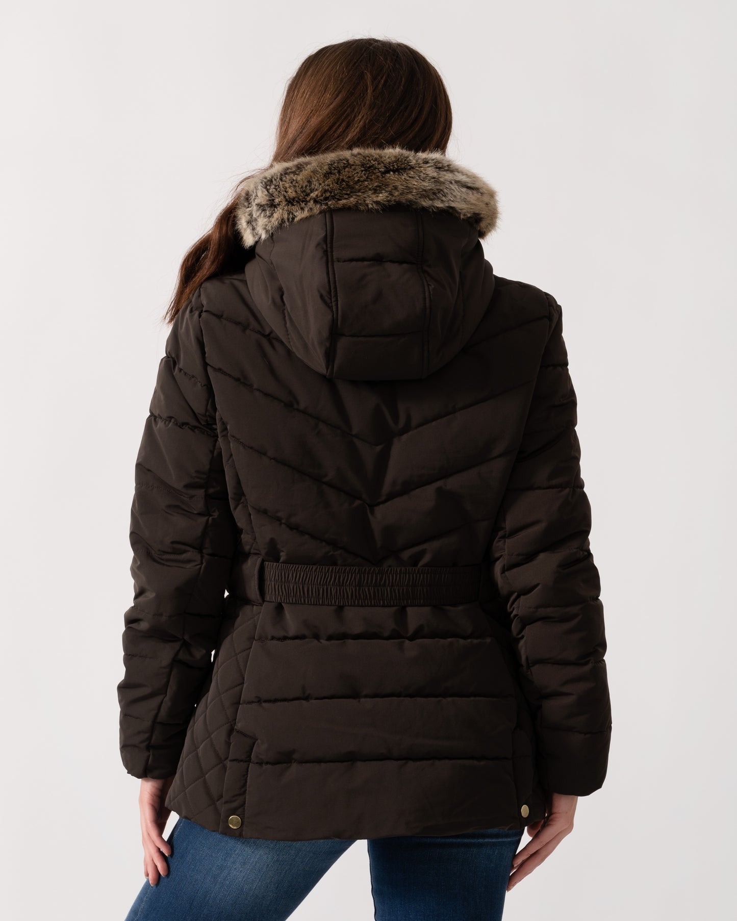 Joules Aspen Womens Parka - Brown