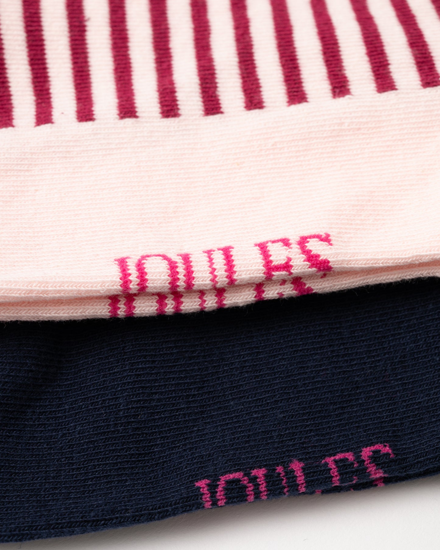 Joules Everyday 2 Pack Womens Socks - Navy/Pink