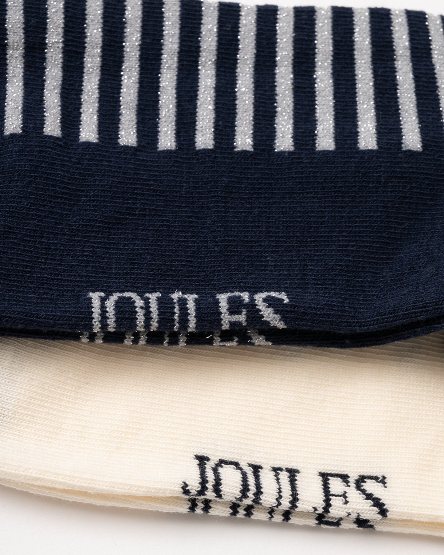 Joules Everyday 2 Pack Womens Socks - Navy/White