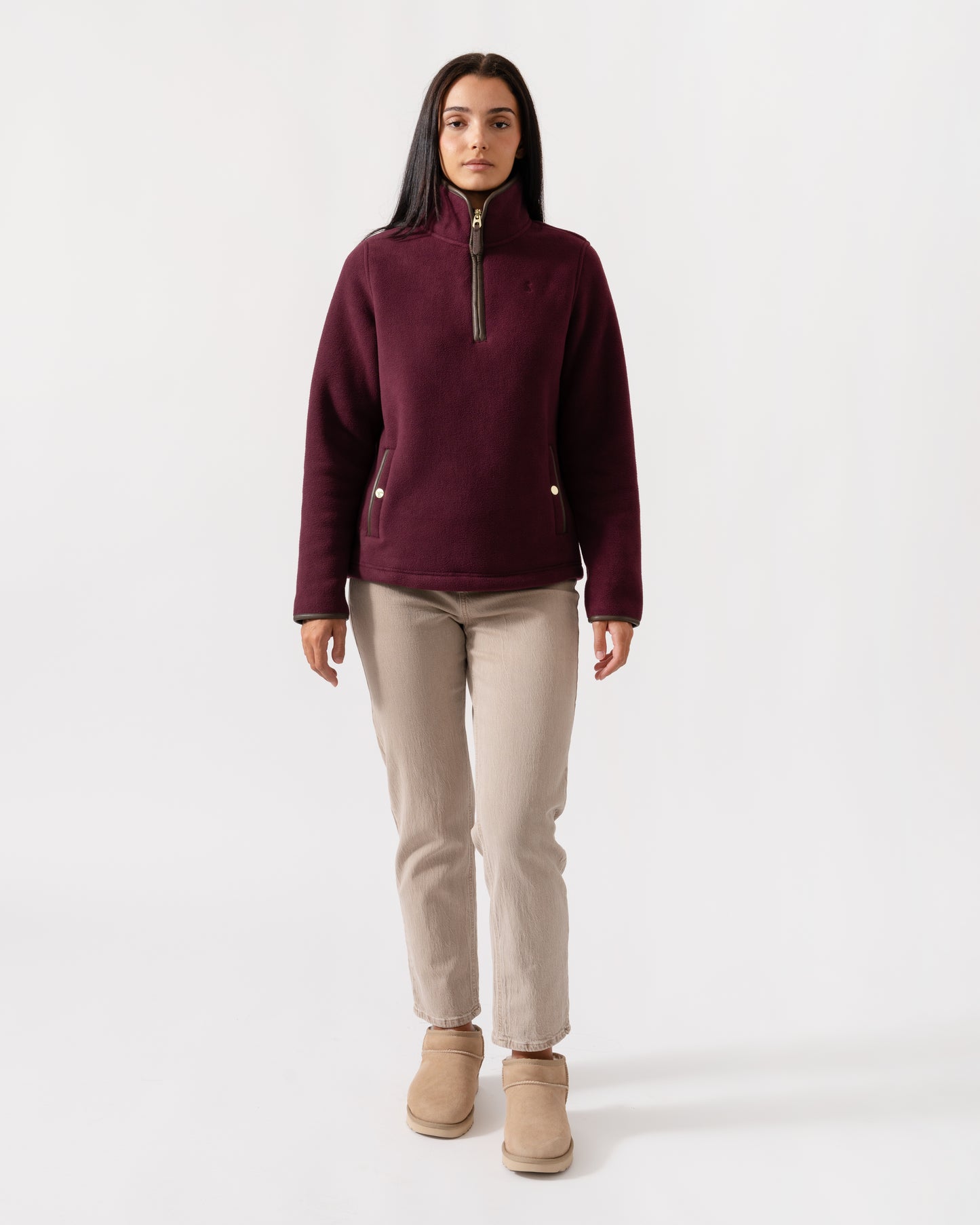 Joules Heritage 1/4 Zip Womens Fleece - Red