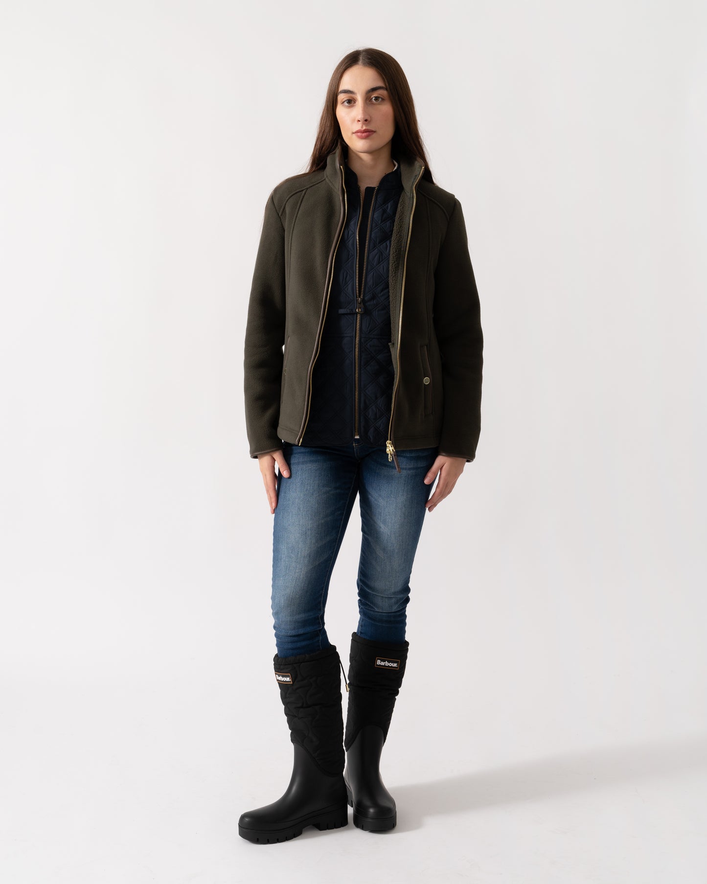 Joules Heritage Full Zip Womens Fleece  - Green