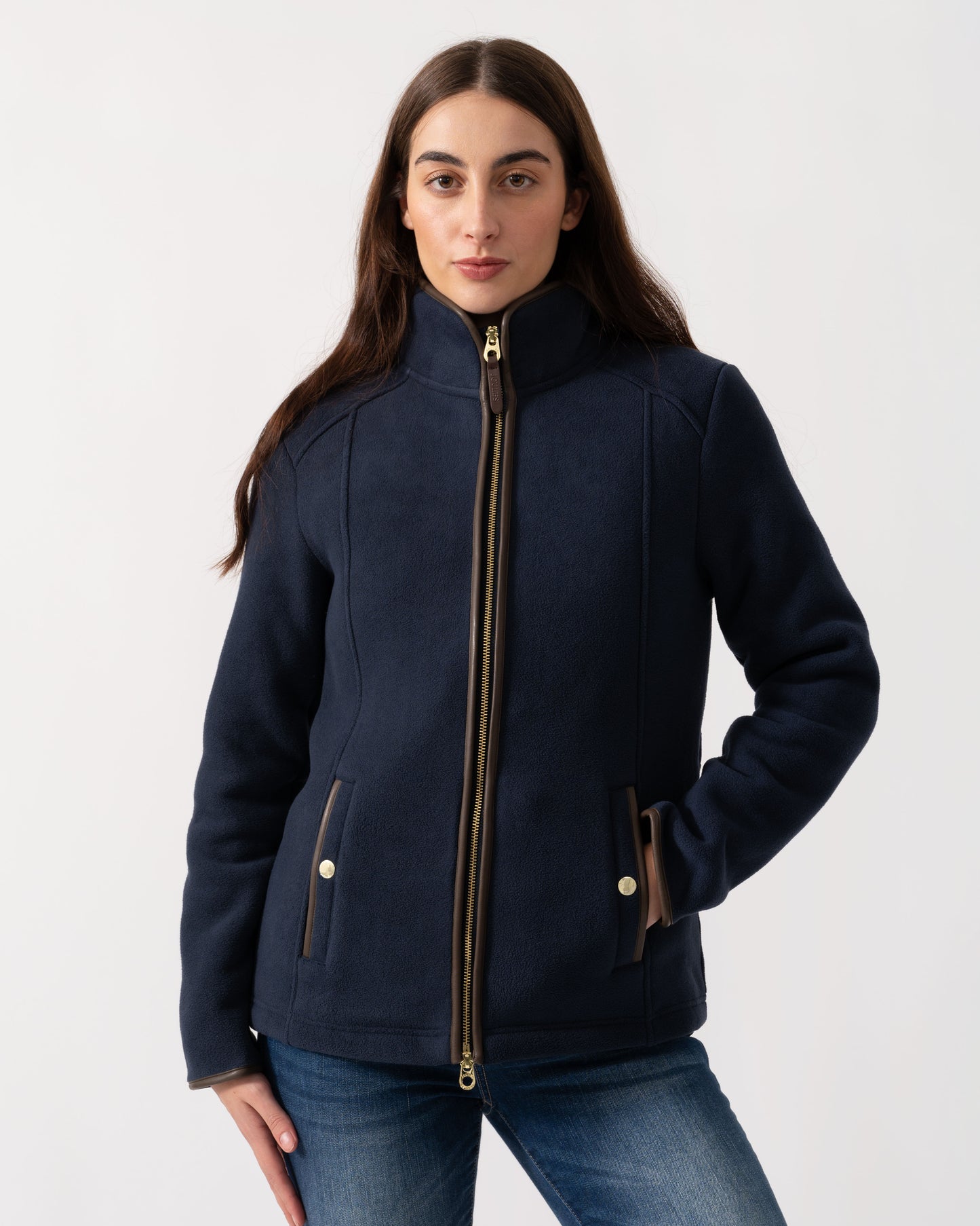 Joules Heritage Full Zip Womens Fleece - Navy