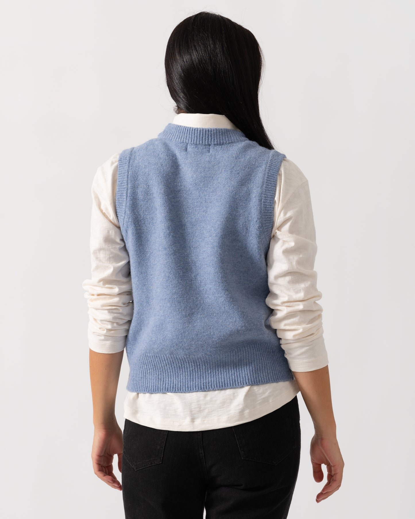 Joules Holly Womens Crew Neck Knit Tank Top - Blue