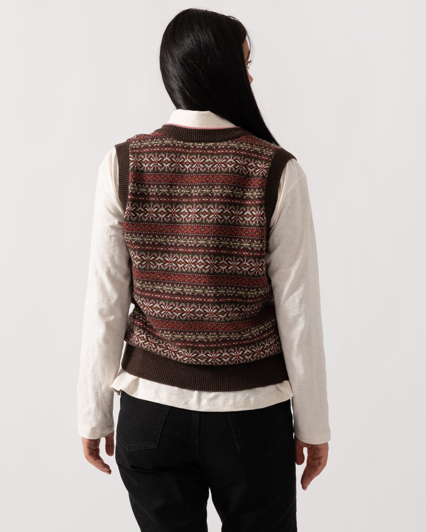 Joules Islay Womens V-Neck Knit Tank Top - Brown