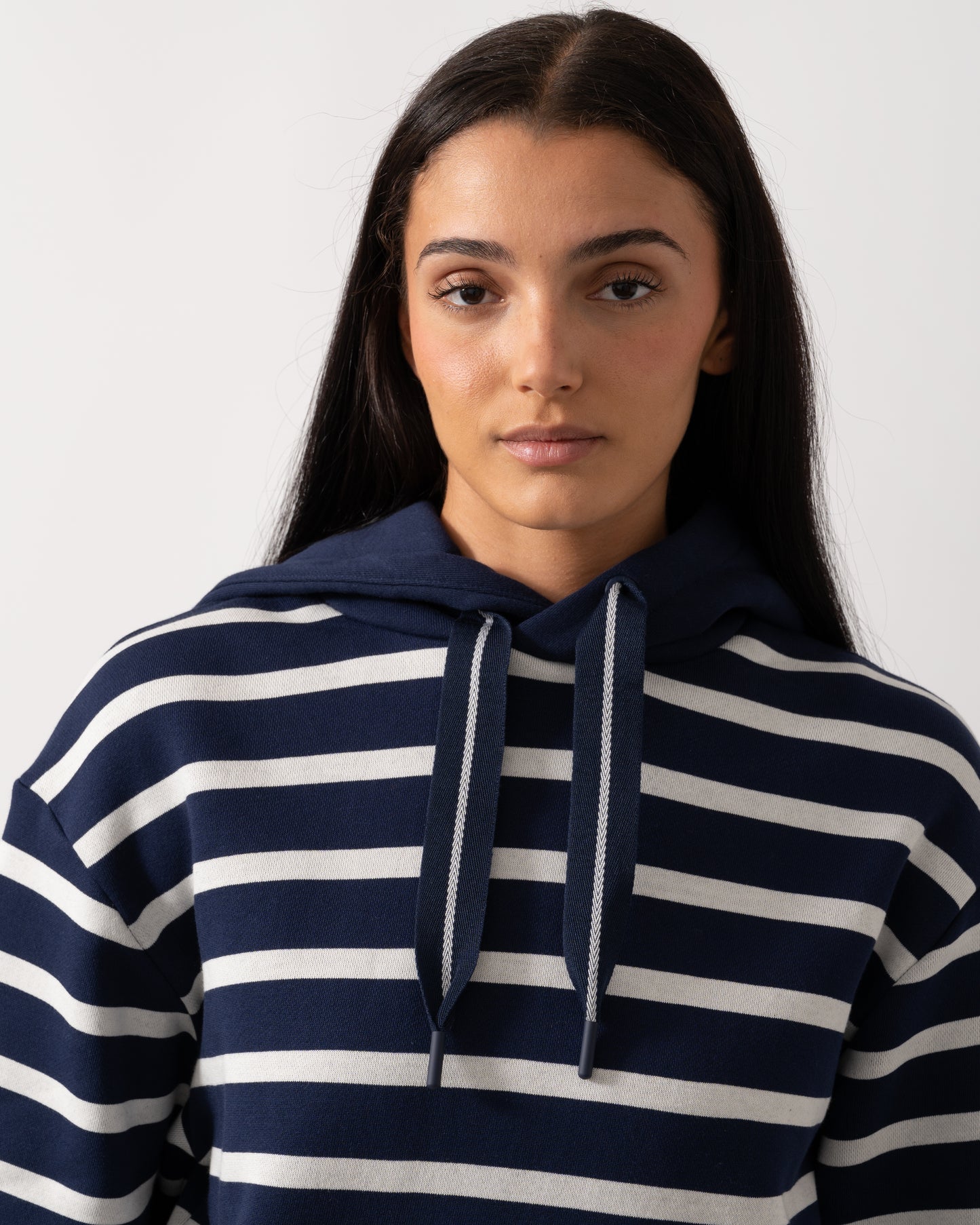 Joules Milbourne Womens Pullover Hoodie - Navy/White Stripe