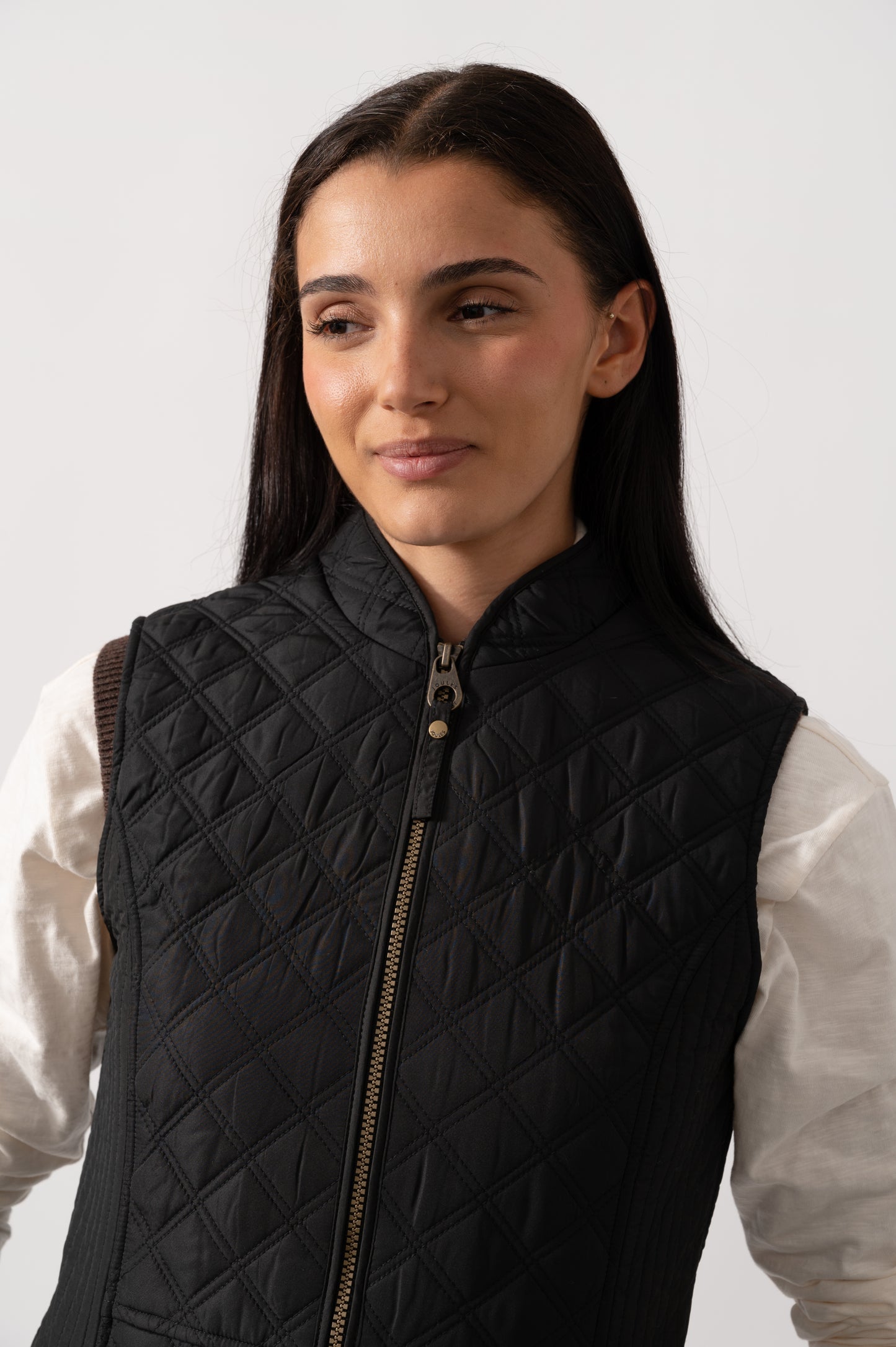 Joules Minx Womens Diamond Quilt Gilet - Black