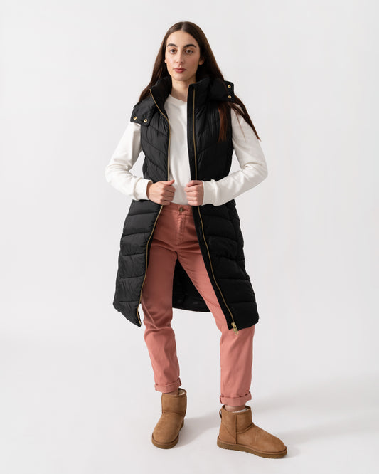 Joules Pembury Womens Long Gilet - Black
