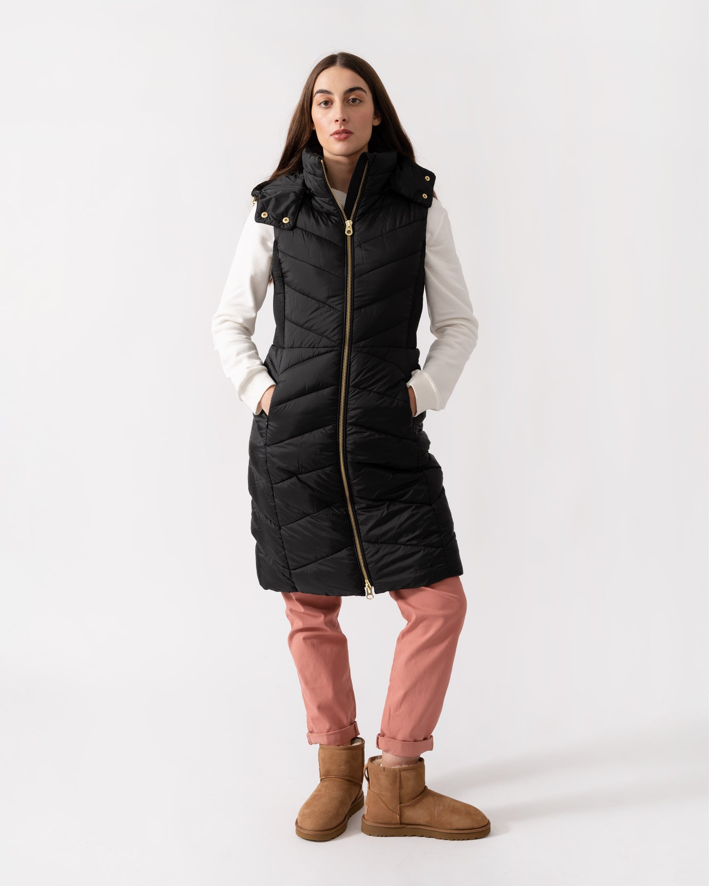 Joules Pembury Womens Long Gilet - Black