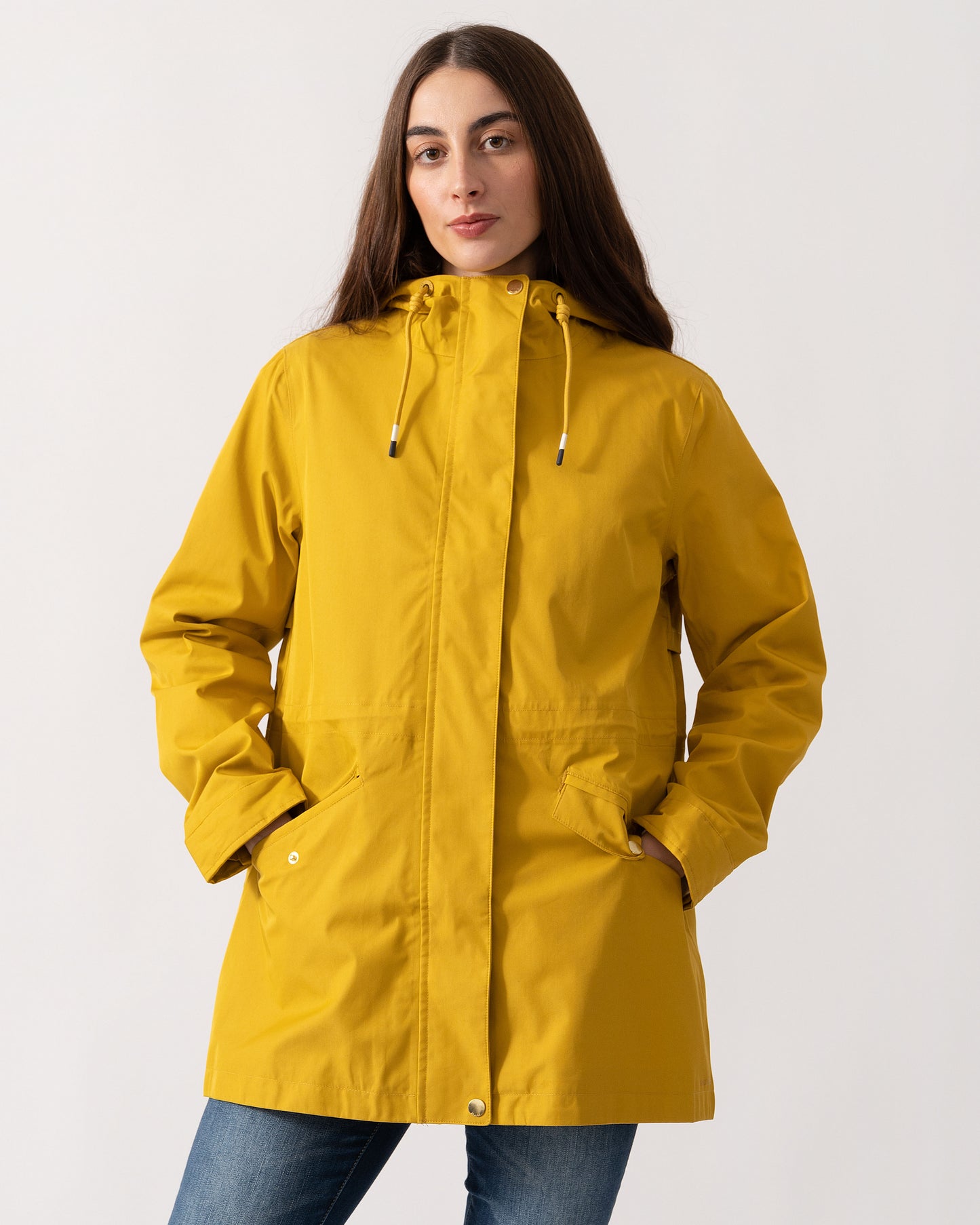 Joules Portwell Womens Raincoat - Antique Gold