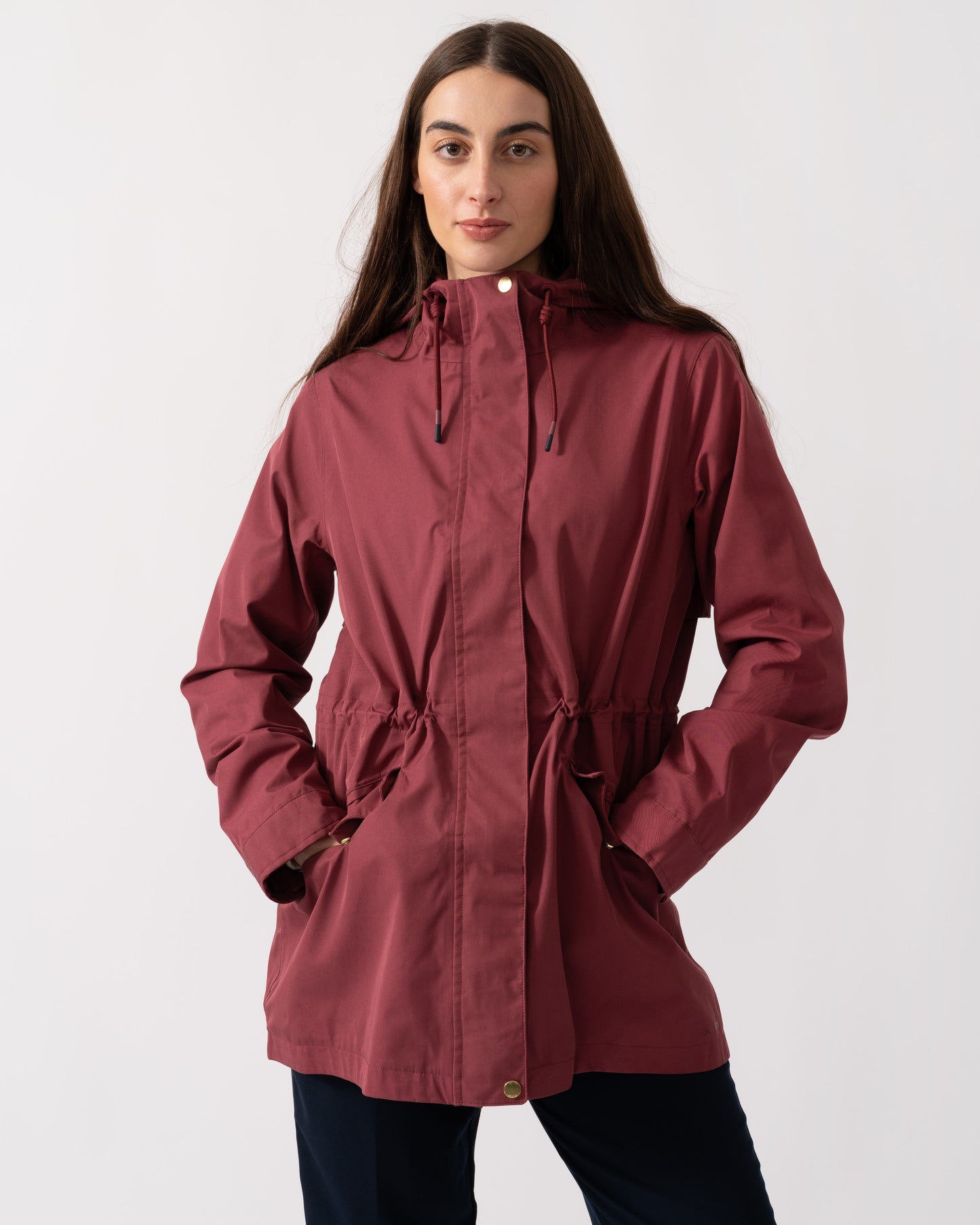 Joules Portwell Womens Raincoat - Oxblood