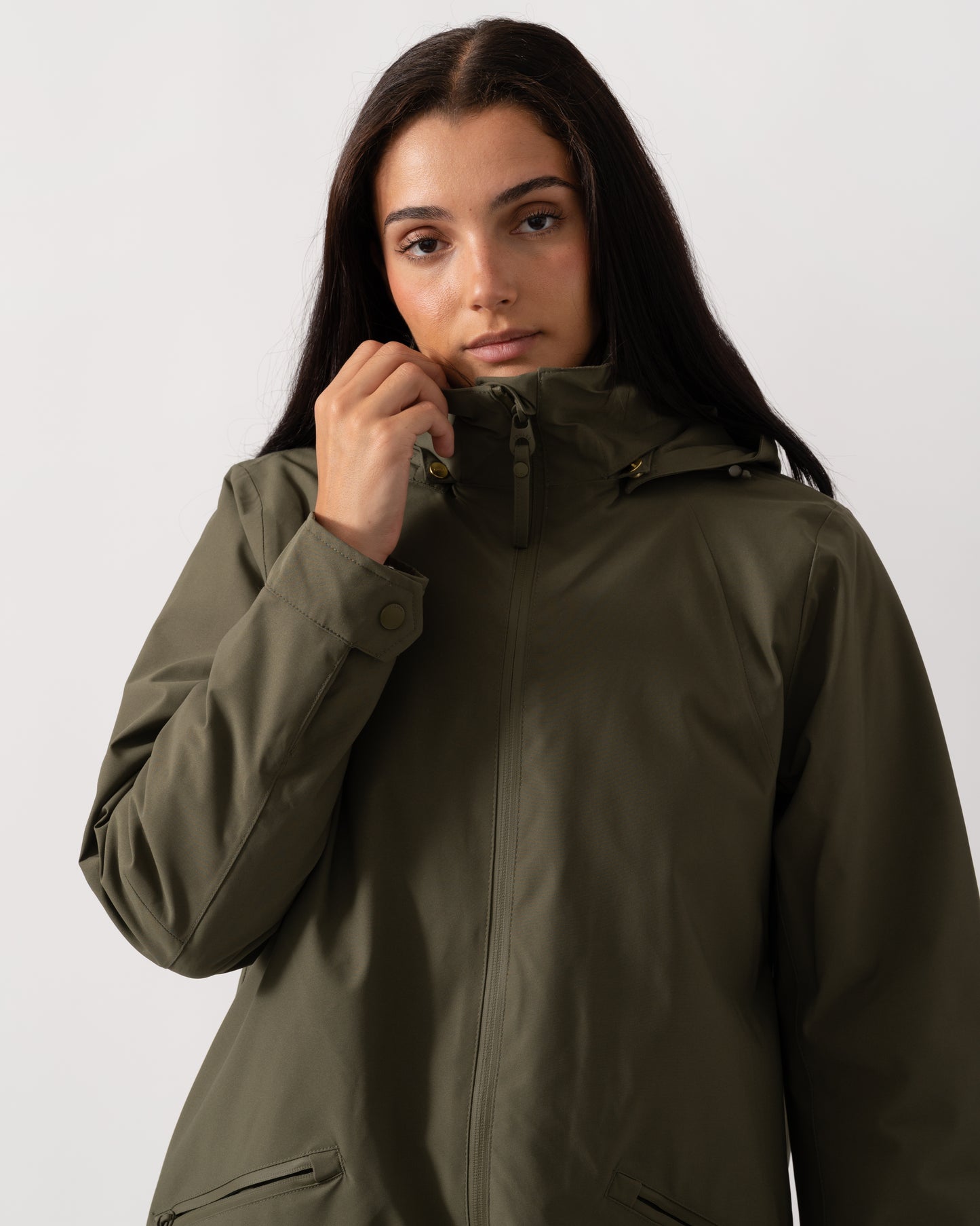 Joules Rainaway Womens Raincoat - Green Grapeleaf