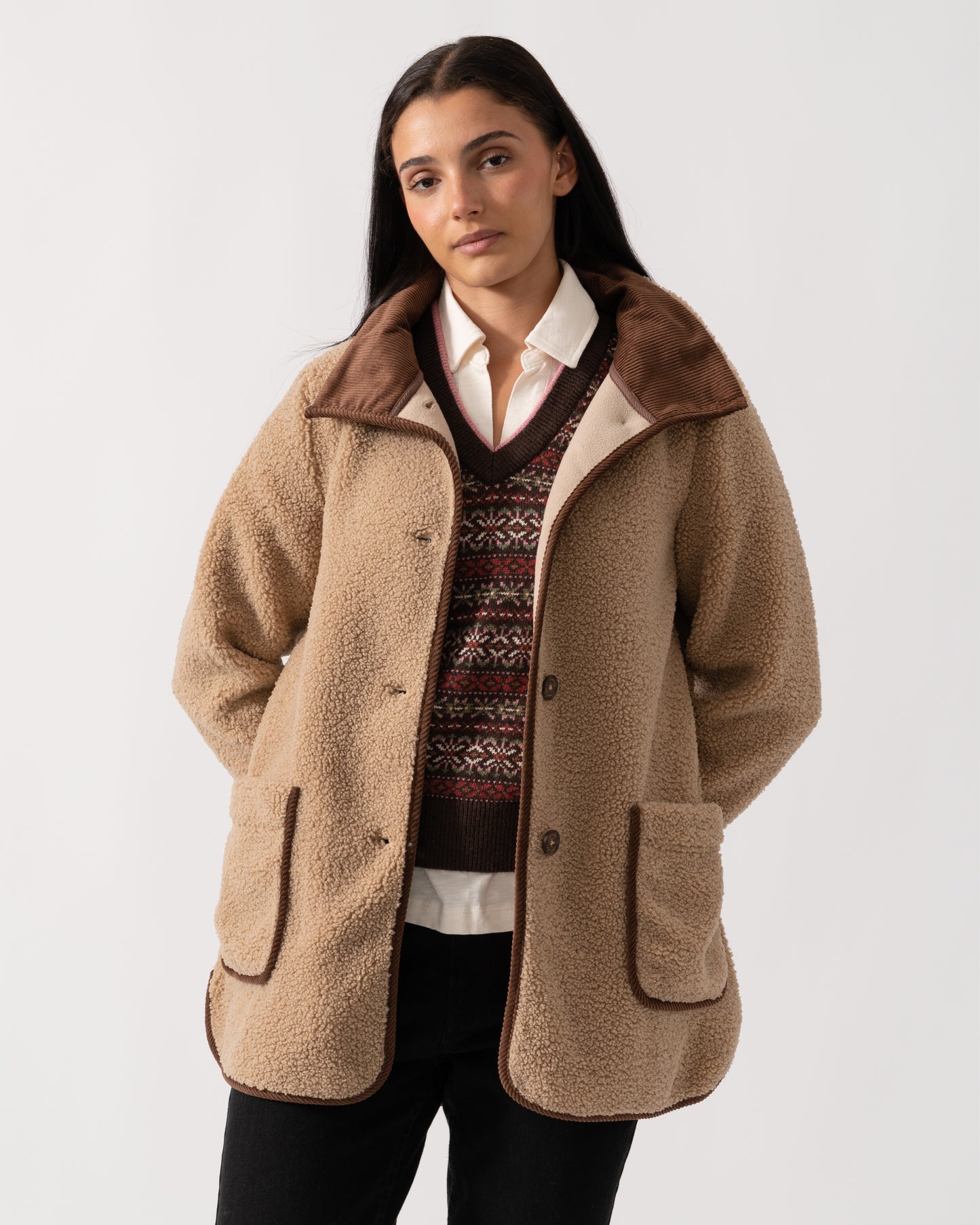 Joules Sadie Longline Jacket - Neutral