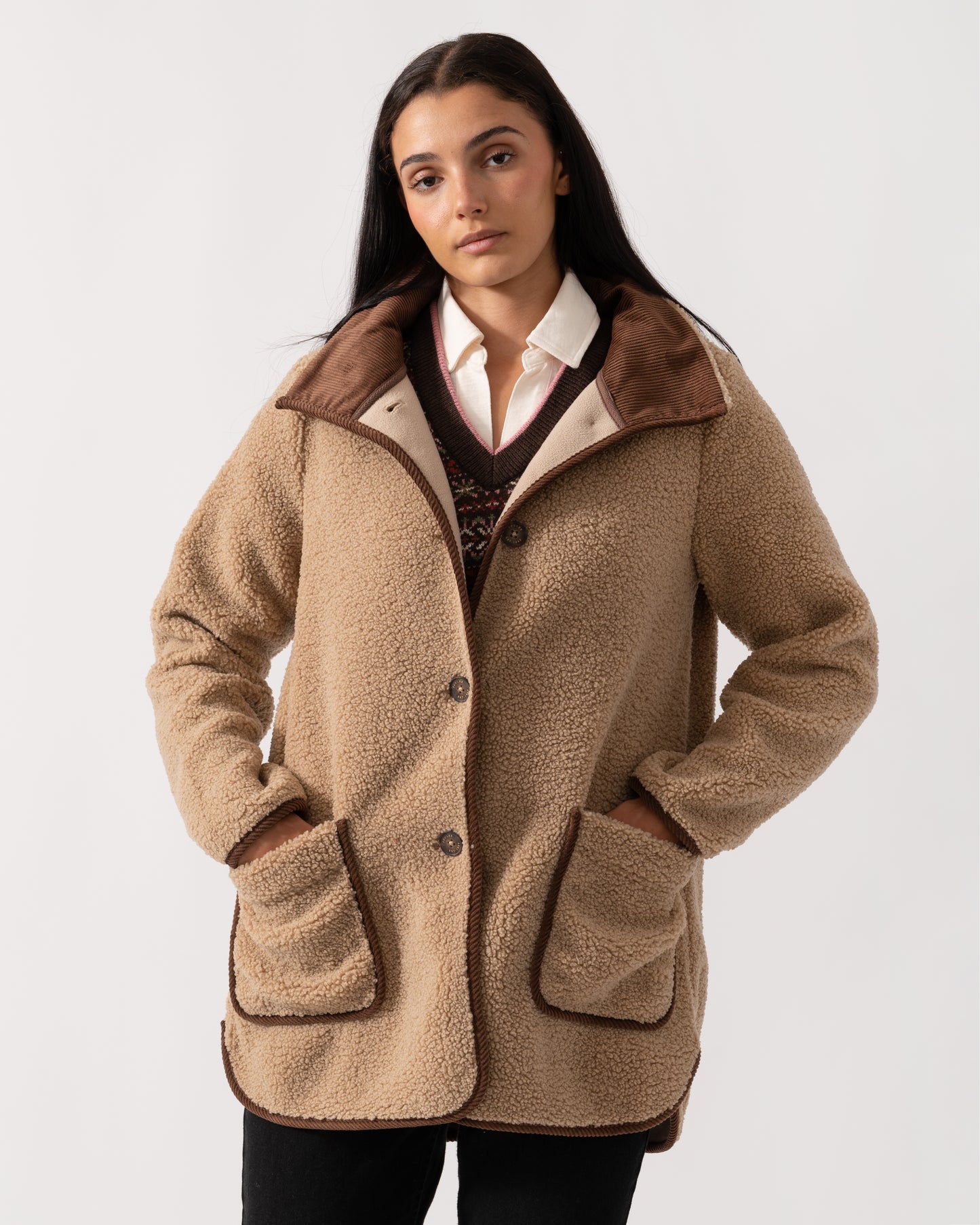 Joules Sadie Longline Jacket - Neutral
