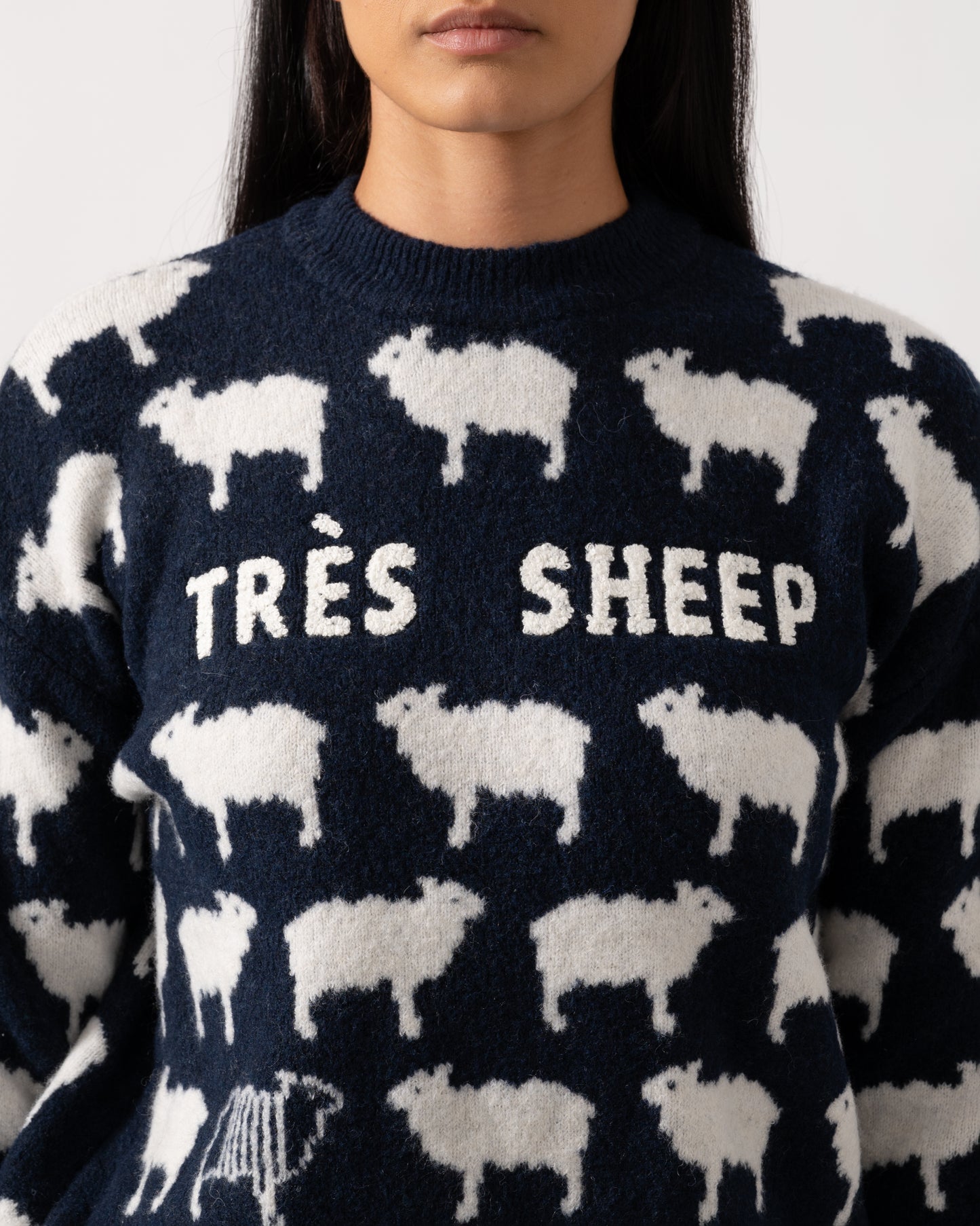 Joules Womens Sheep Jumper - Navy