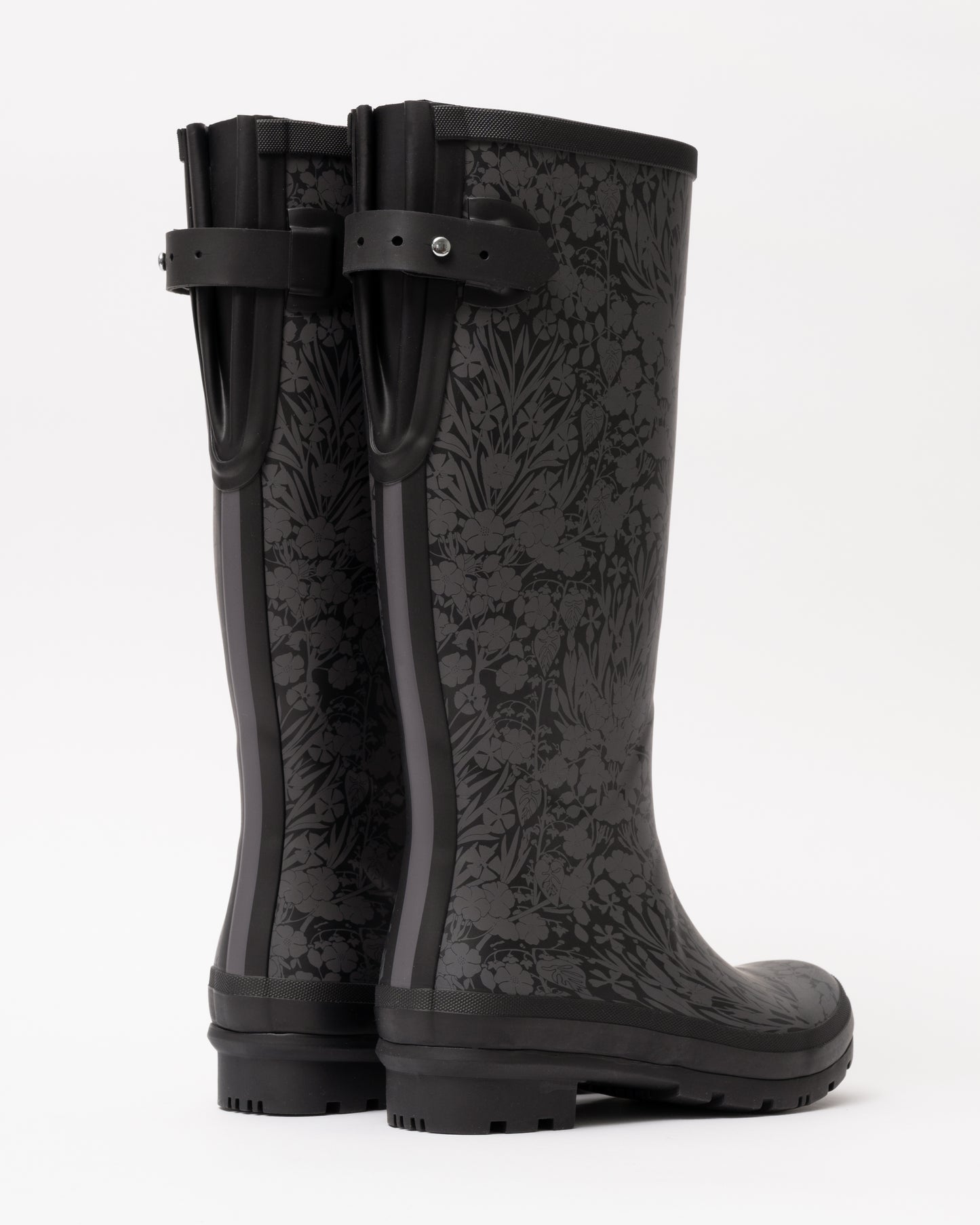 Joules Womens Tall Printed Welly - Black