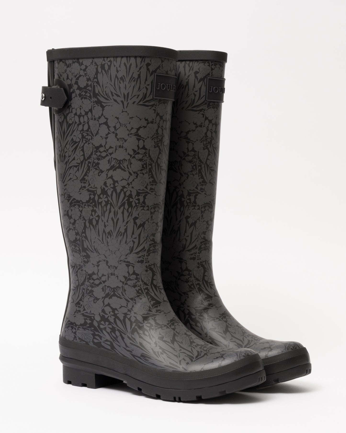 Joules Womens Tall Printed Welly - Black