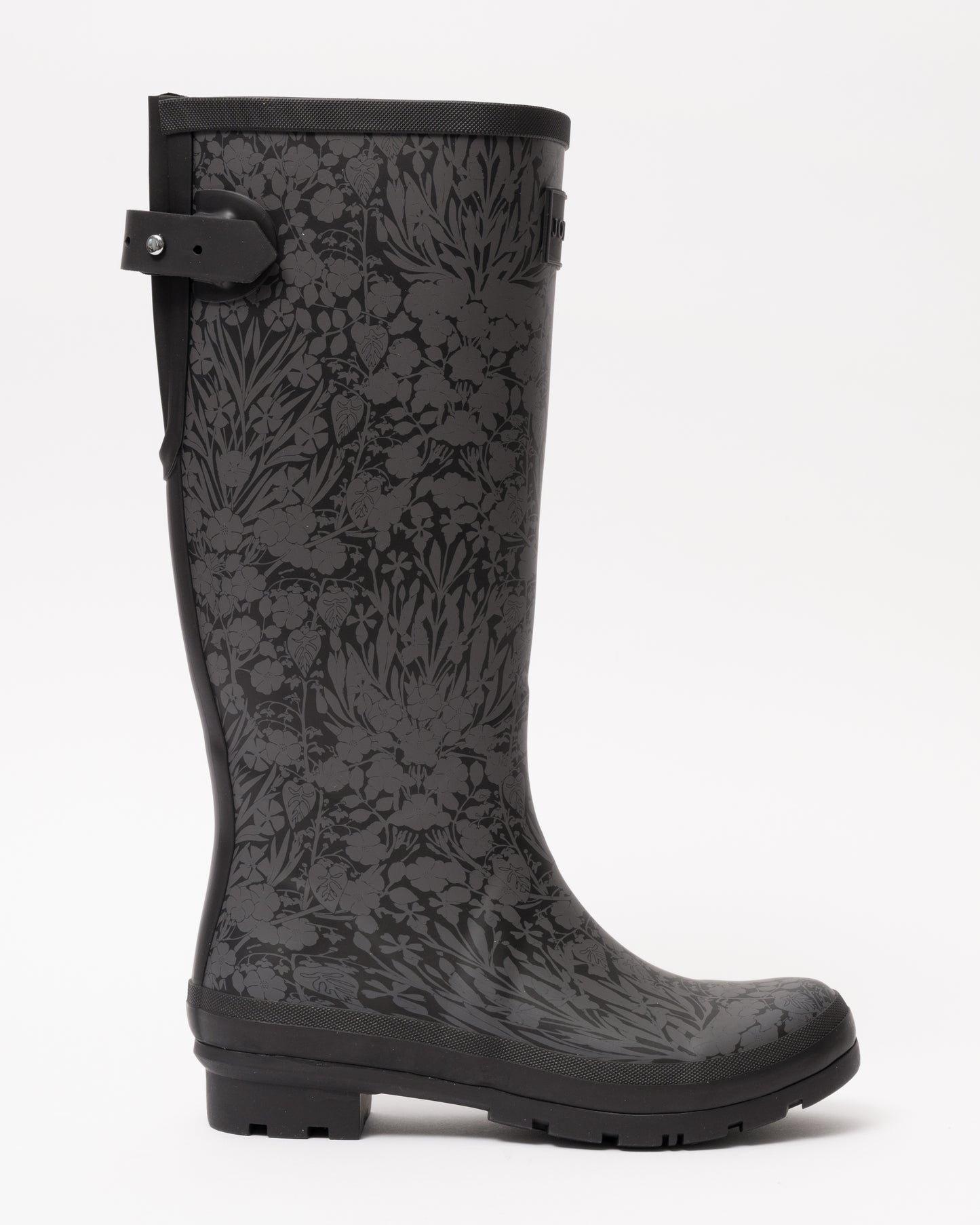 Joules Womens Tall Printed Welly - Black