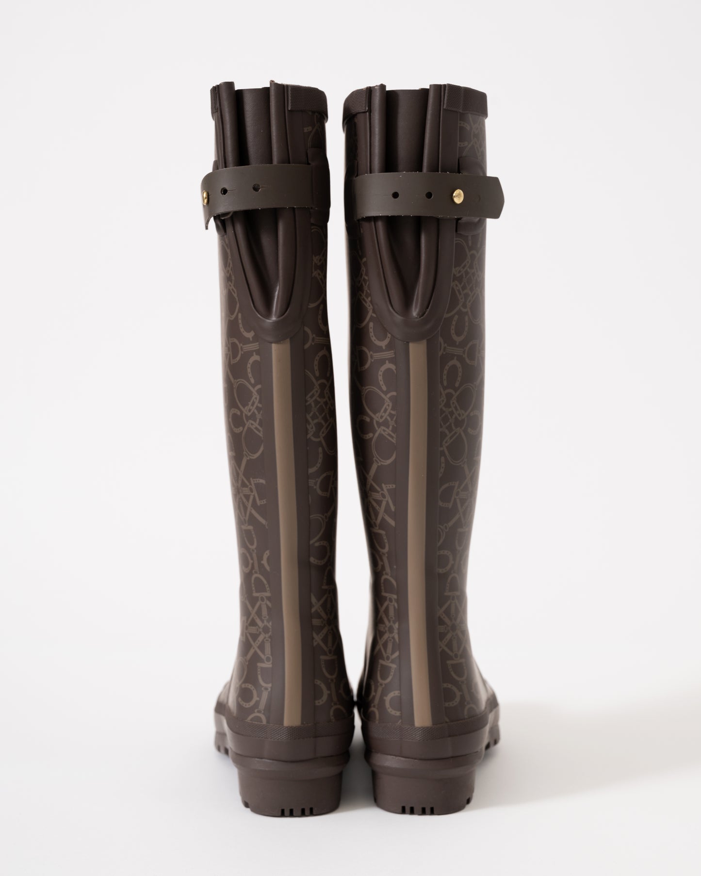 Joules Womens Tall Printed Welly - Brown