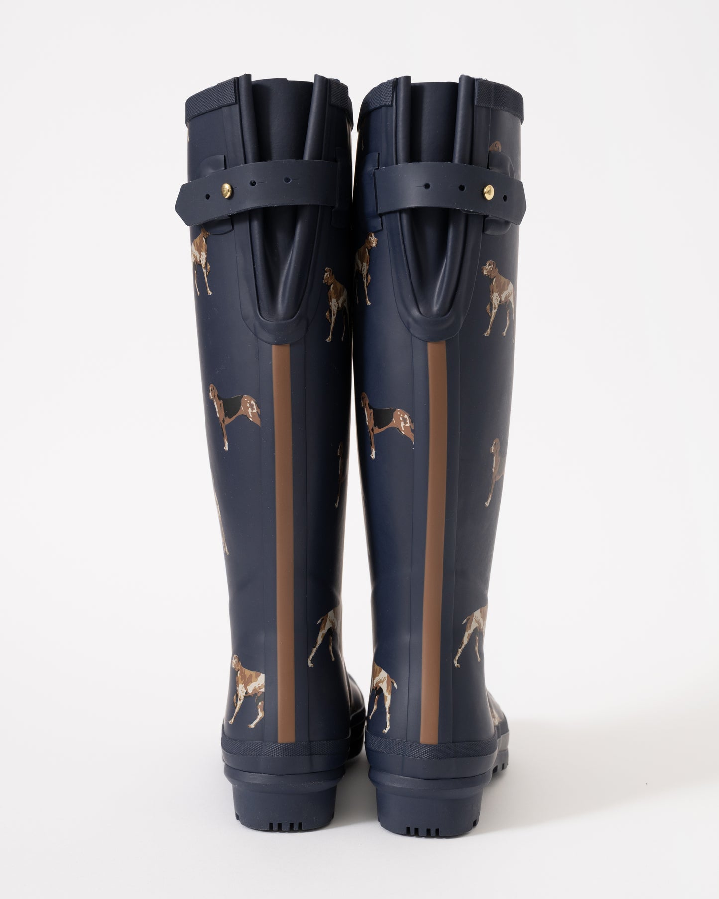 Joules Womens Tall Printed Welly - Navy