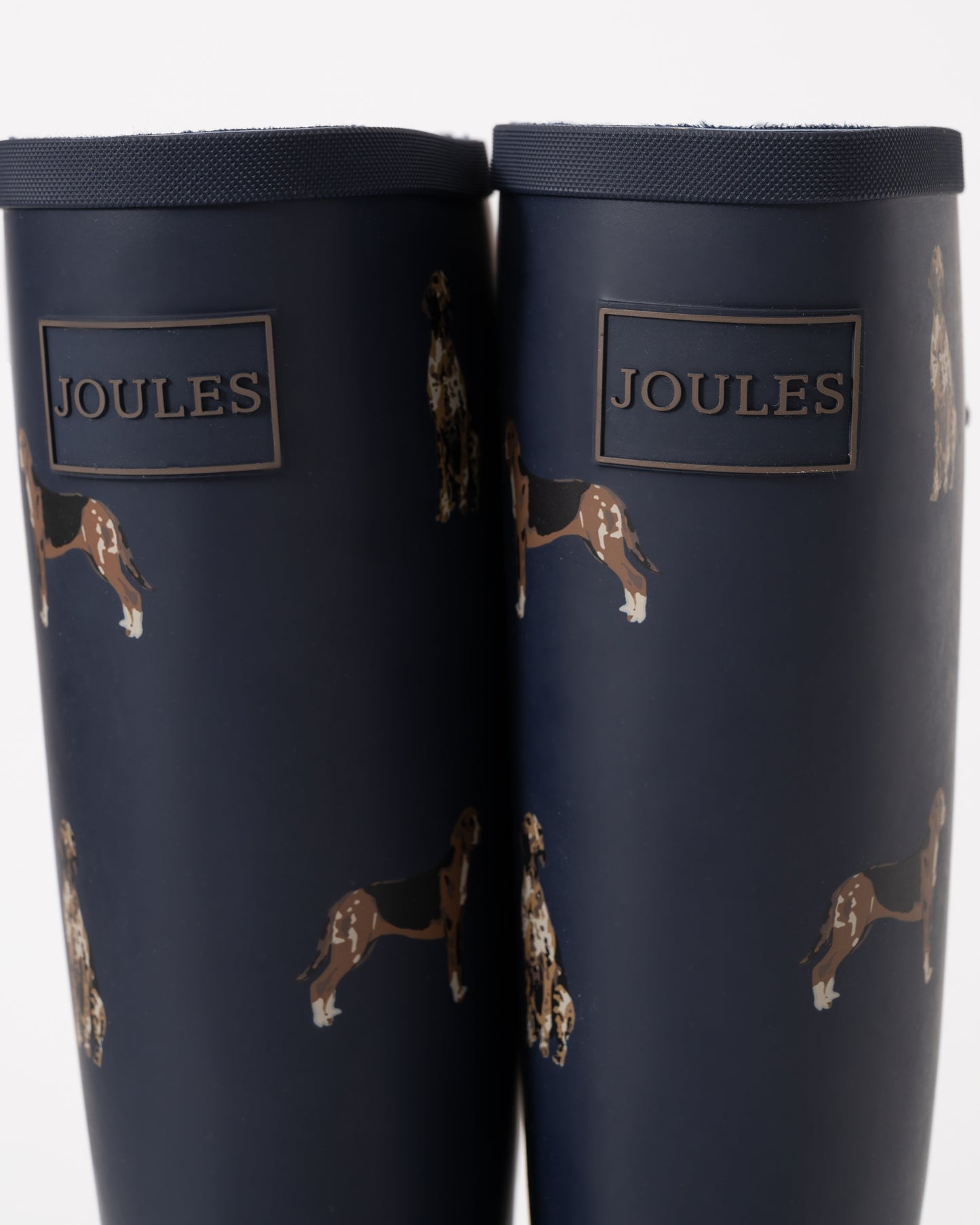 Joules Womens Tall Printed Welly - Navy