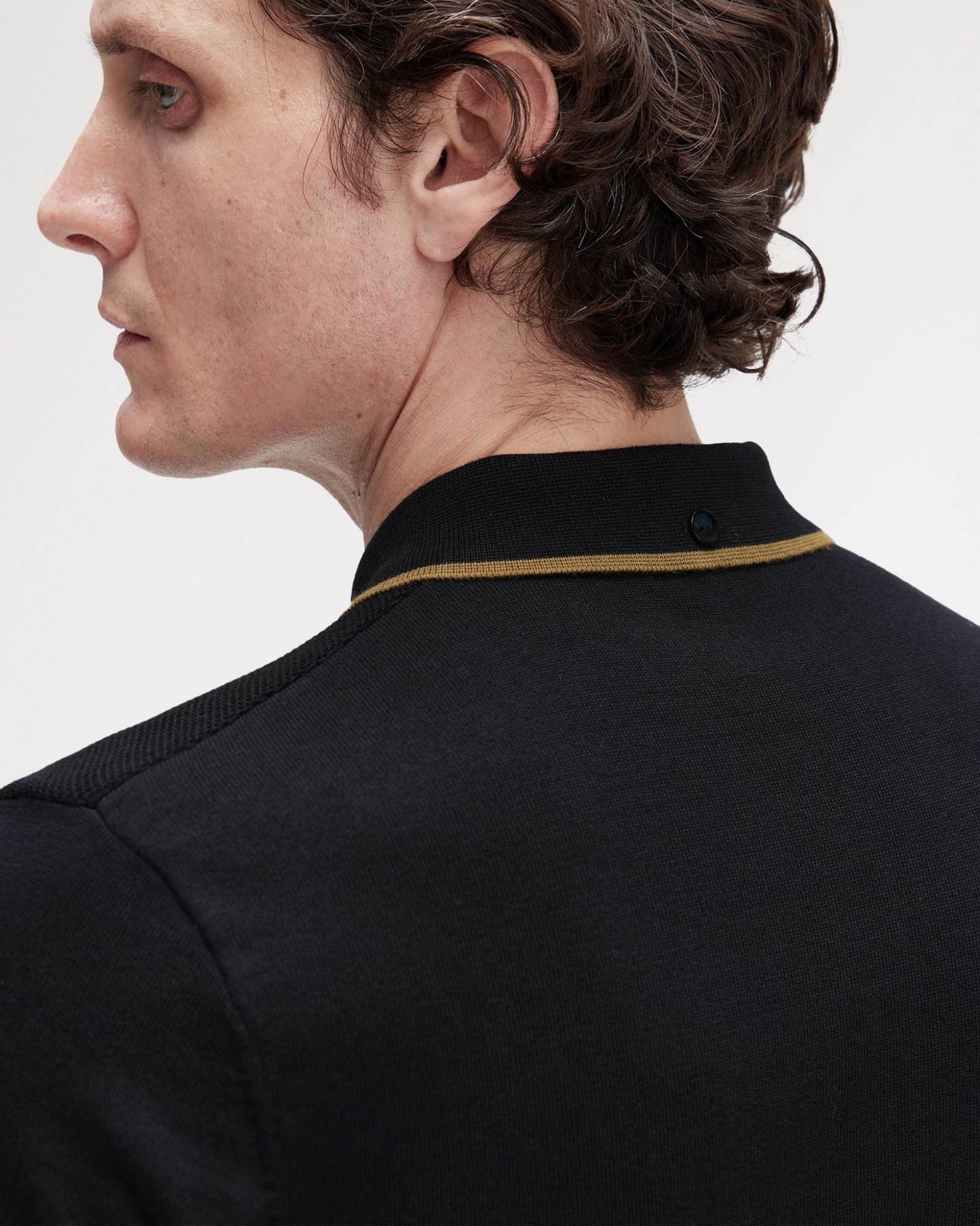 Fred Perry Mens Pique Stitch Knitted Polo Shirt - Black 102