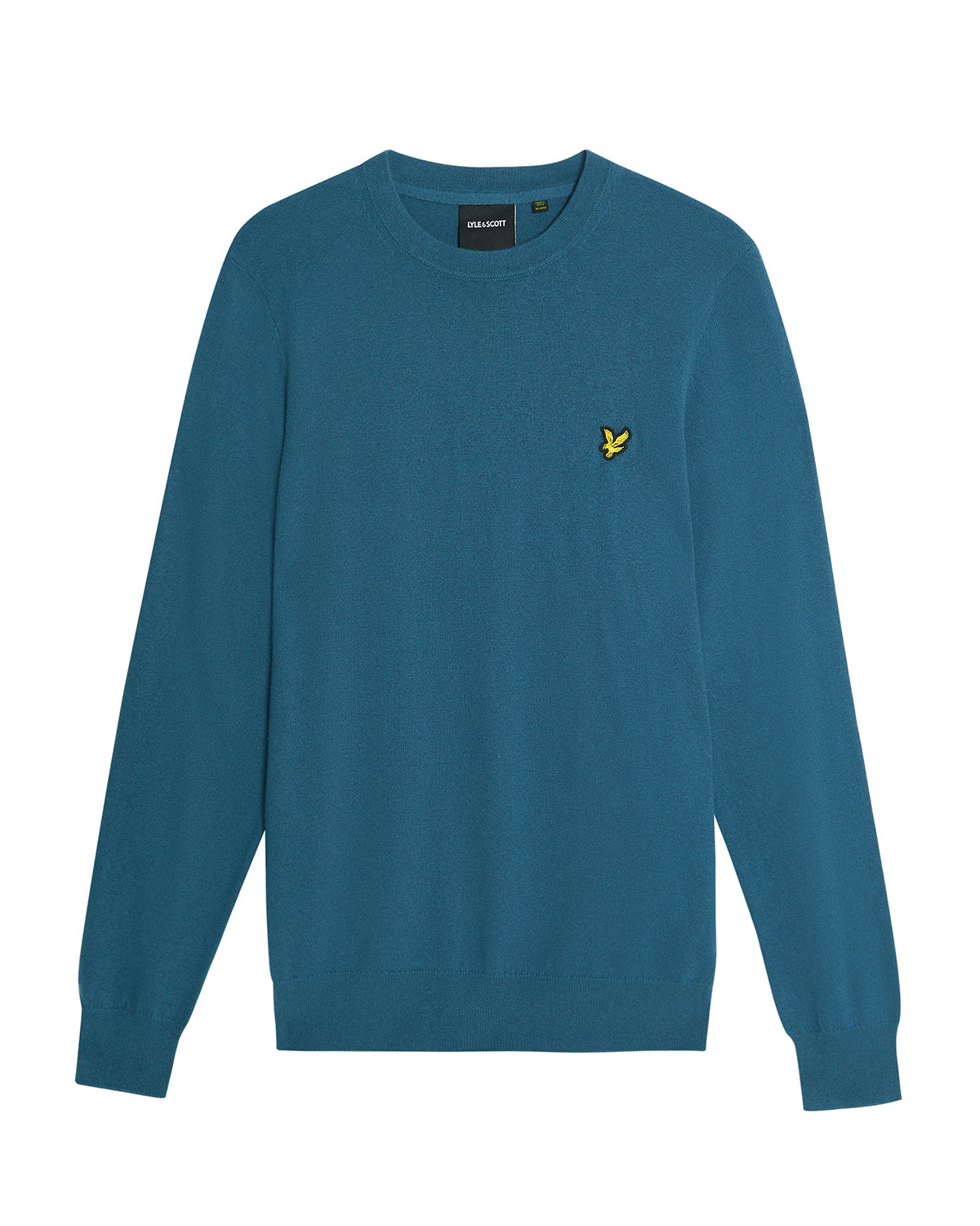 Lyle & Scott Cotton Merino Mens Crew Neck Jumper - X862 Deep Water