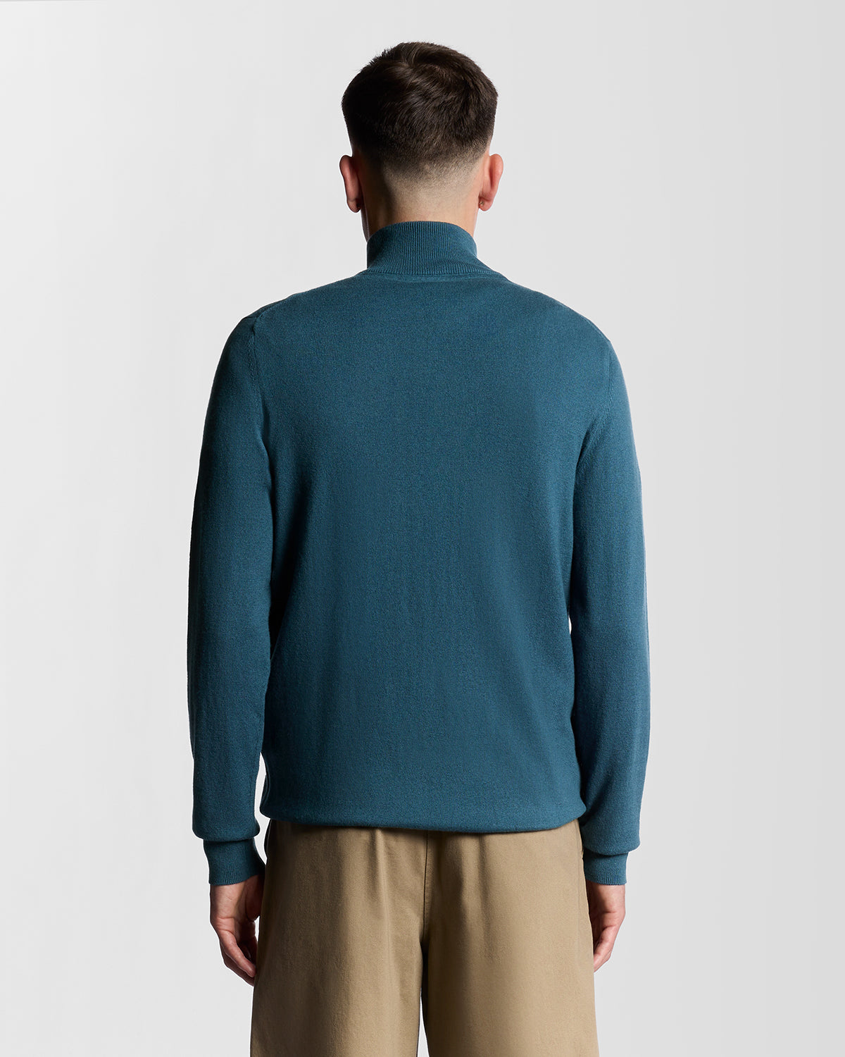 Lyle & Scott Cotton Merino Mens Quarter Zip Jumper - X862 Deep Water