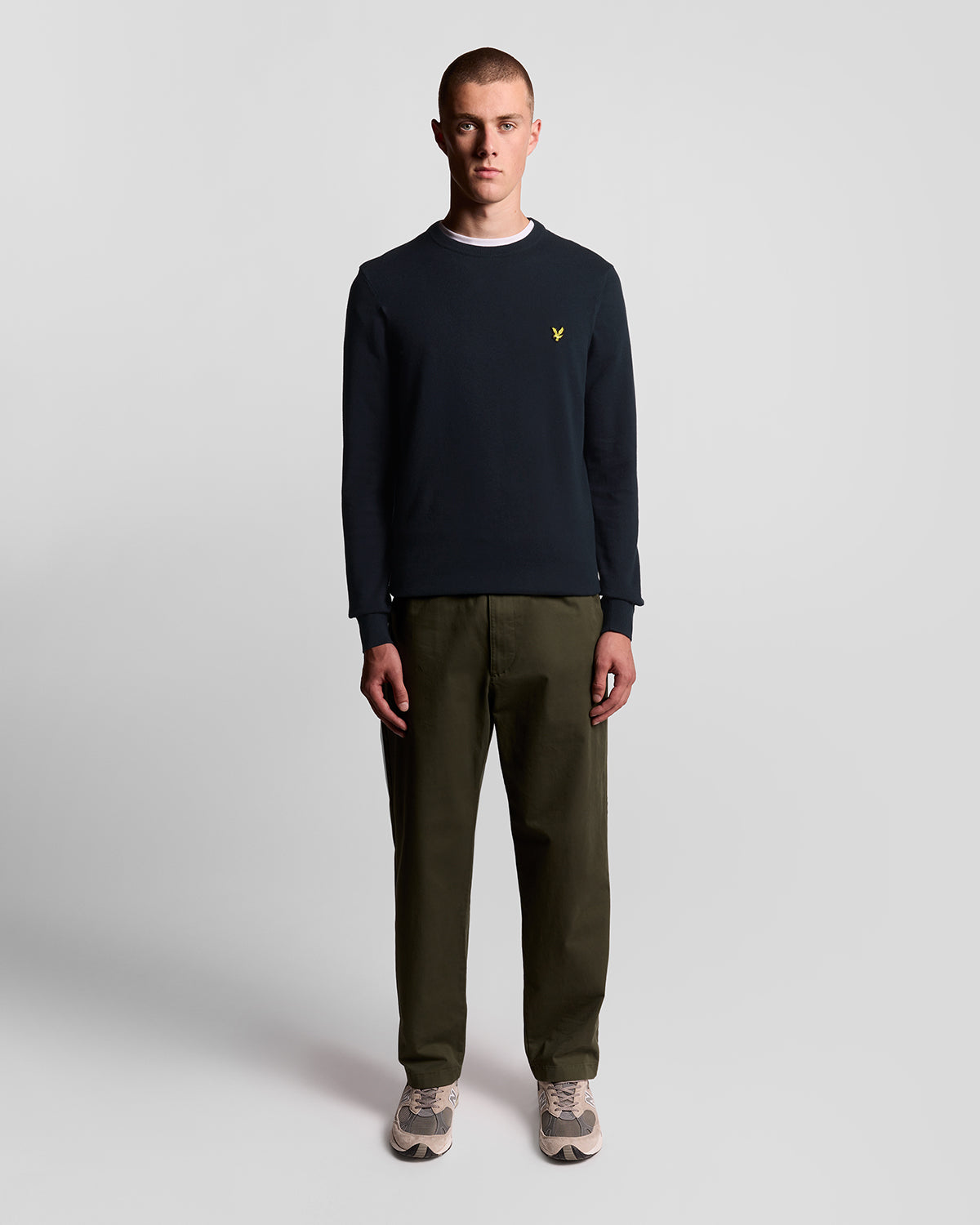 Lyle & Scott Cotton Crew Neck Mens Jumper - Z271 Dark Navy