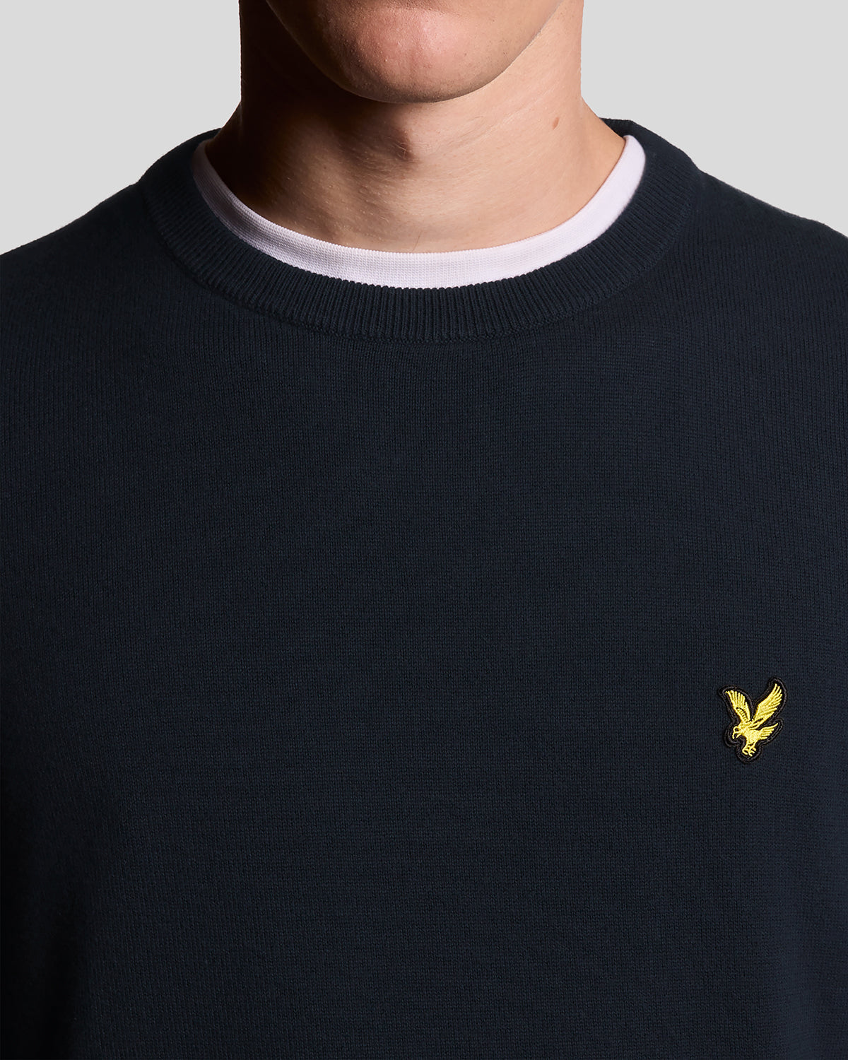 Lyle & Scott Cotton Crew Neck Mens Jumper - Z271 Dark Navy