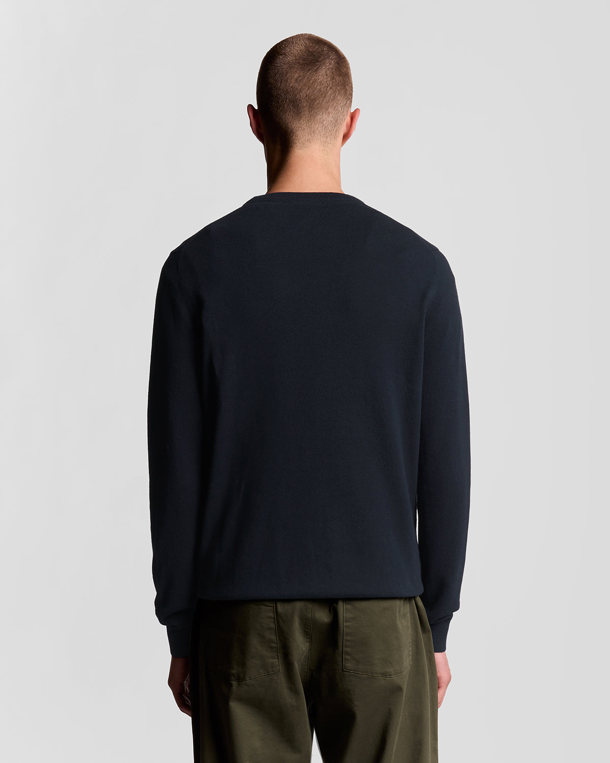 Lyle & Scott Cotton Crew Neck Mens Jumper - Z271 Dark Navy