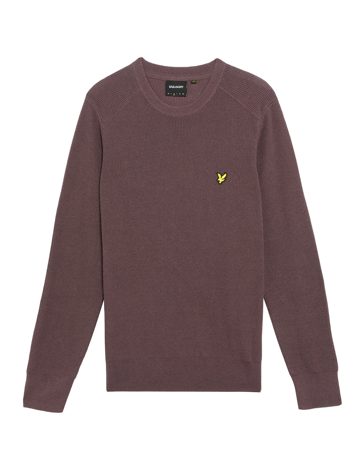 Lyle & Scott Engineered Rib Crew Neck - X863 Espresso