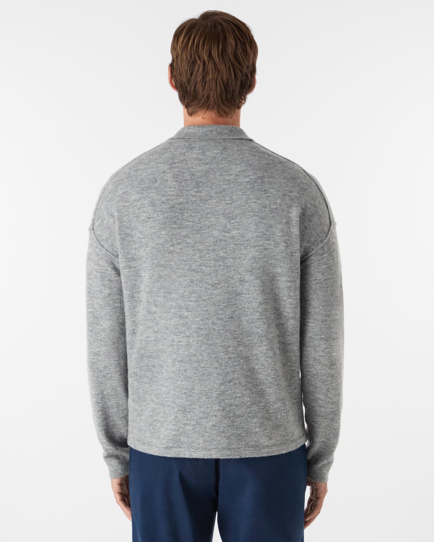 Oliver Sweeney Killala Mens Alpaca Wool Blend Quarter Zip Jumper - Grey