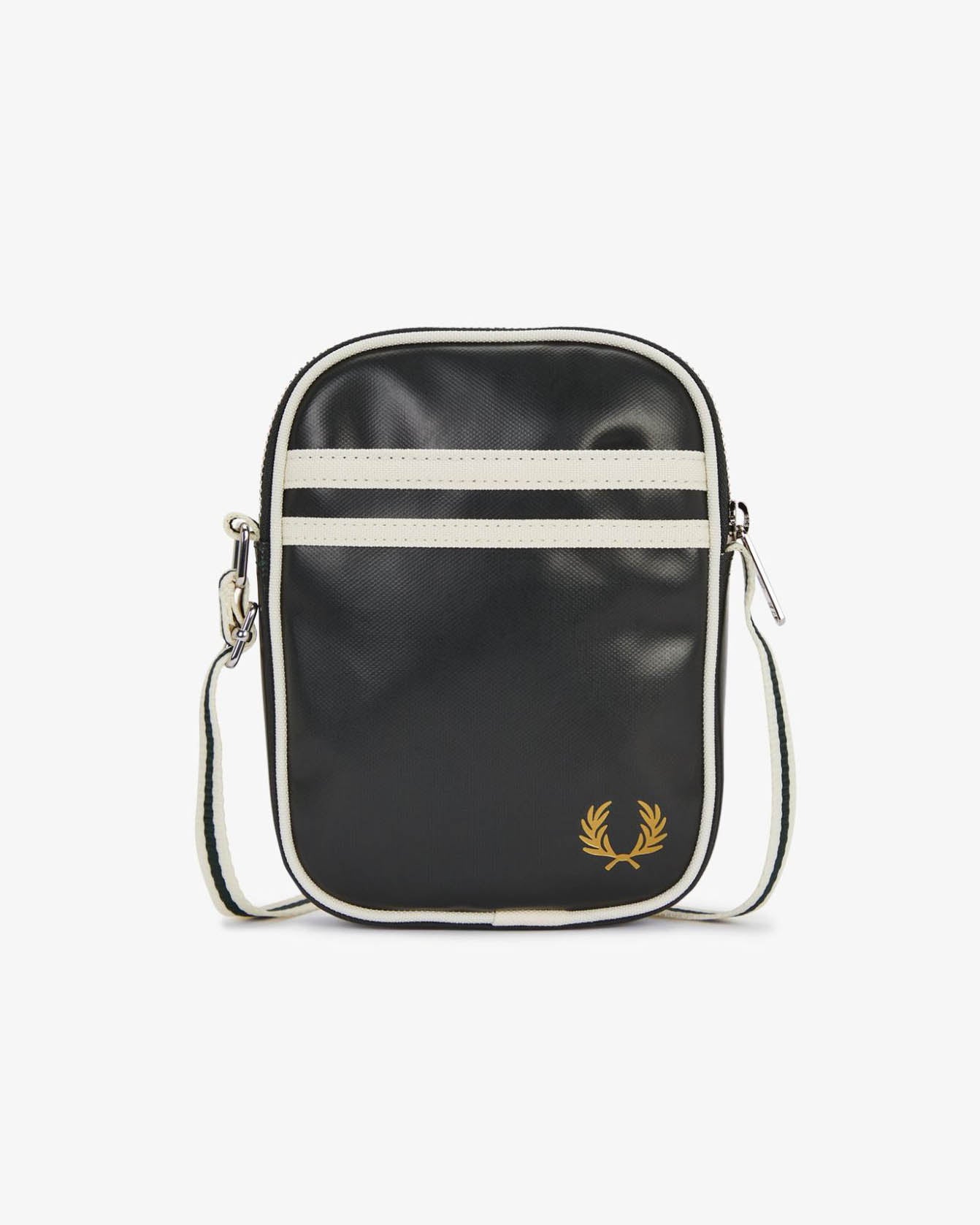 Fred Perry Classic Small Side Bag - Night Green/Ecru T11