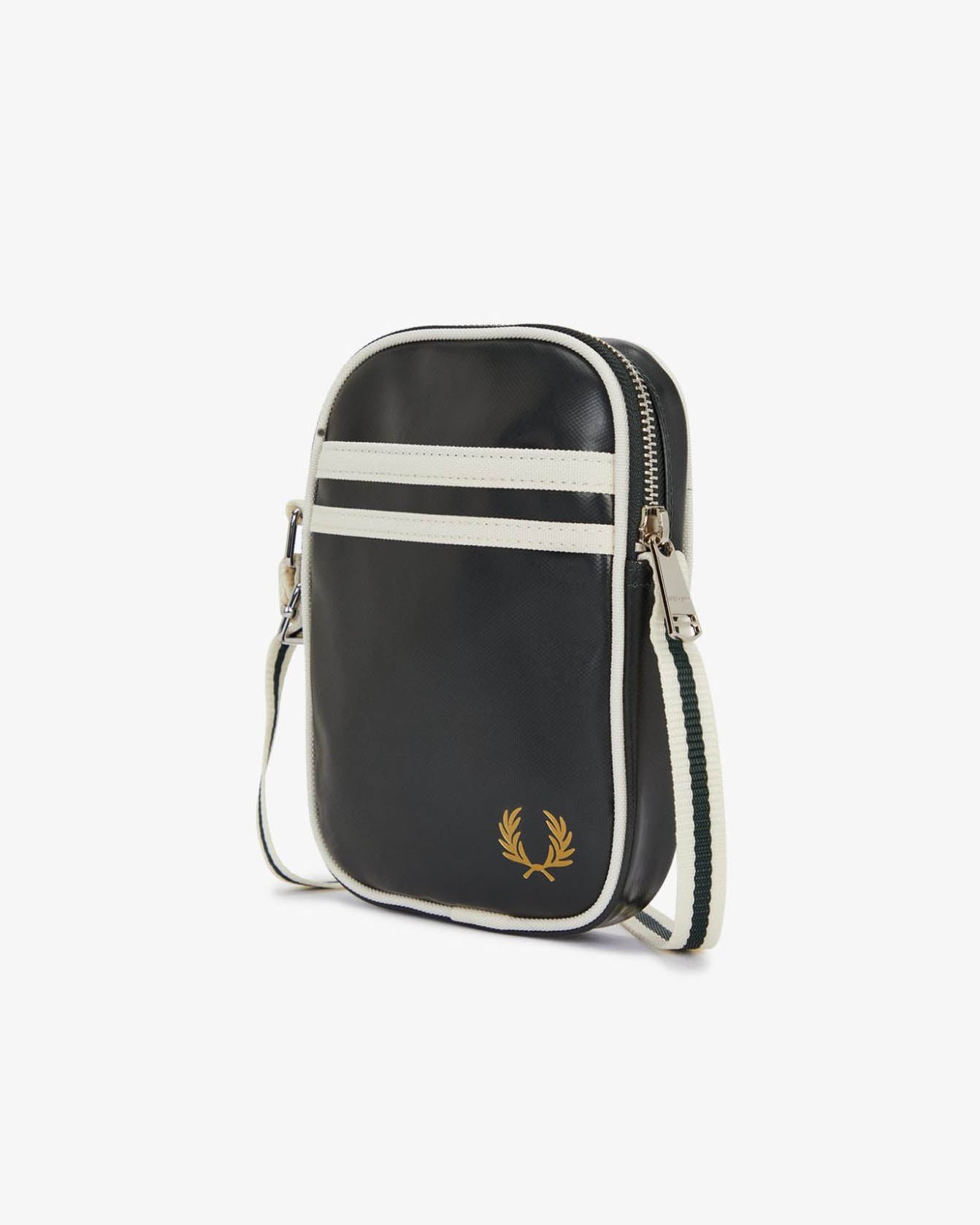 Fred Perry Classic Small Side Bag - Night Green/Ecru T11