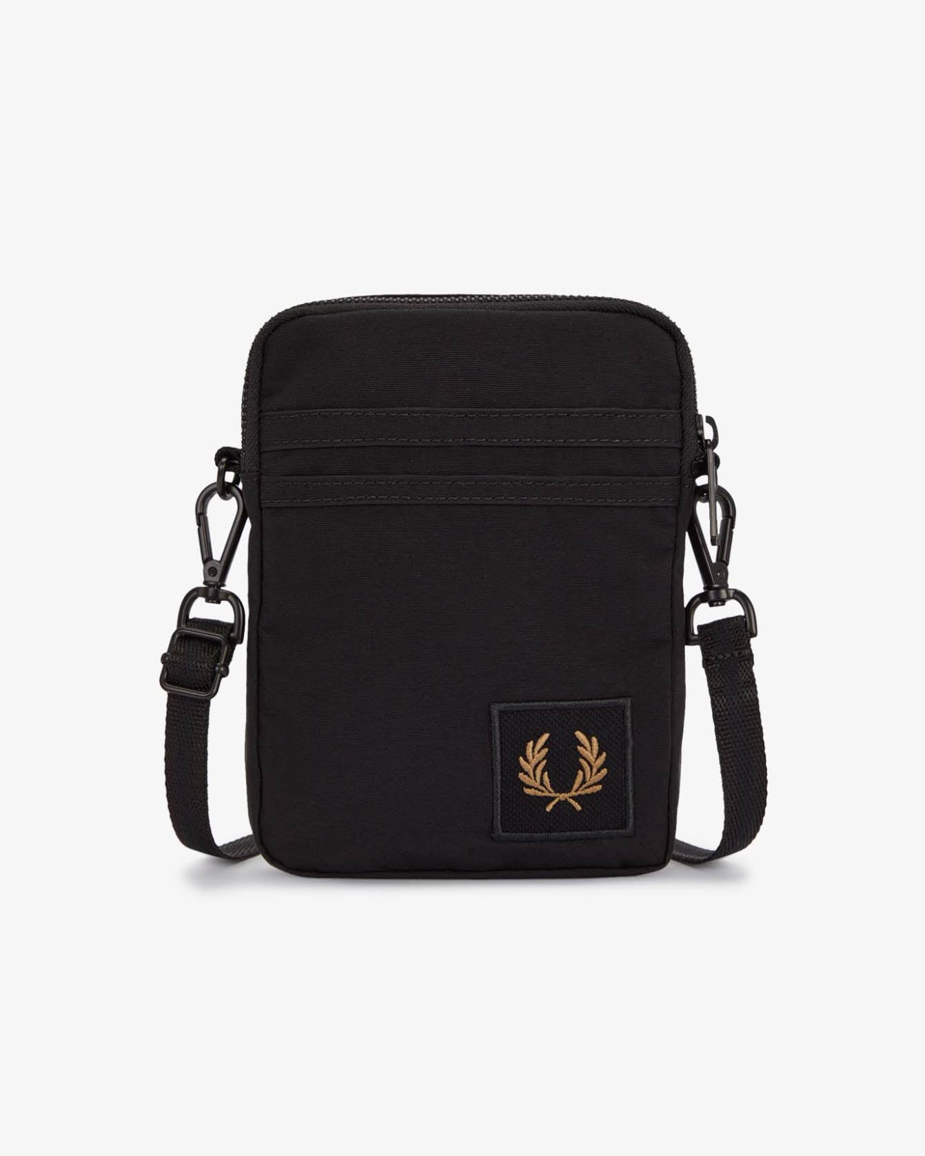 Fred Perry Nylon Badge Small Side Bag - Black 102