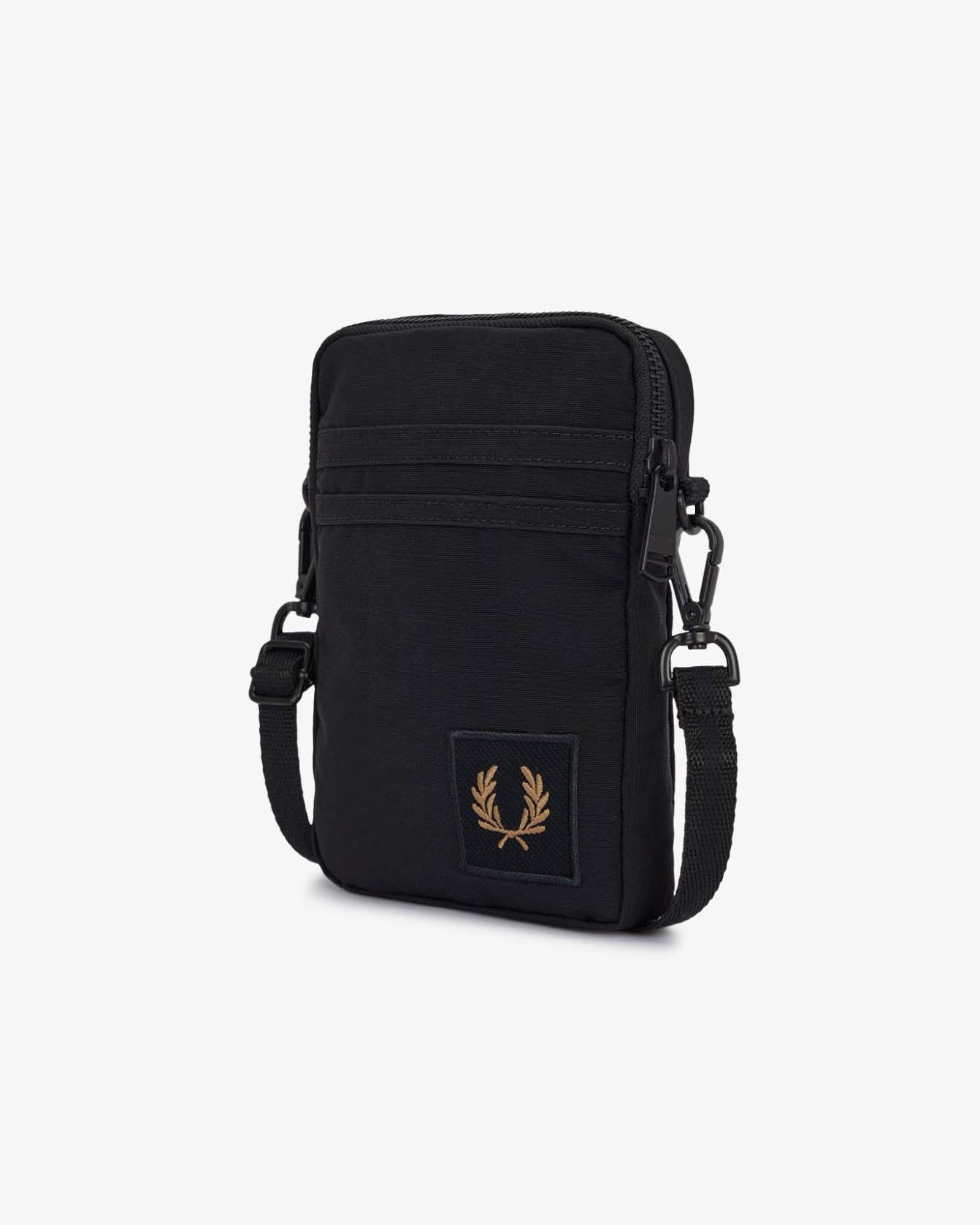 Fred Perry Nylon Badge Small Side Bag - Black 102