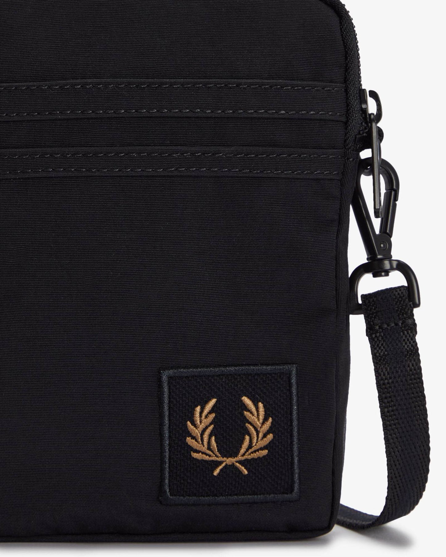 Fred Perry Nylon Badge Small Side Bag - Black 102