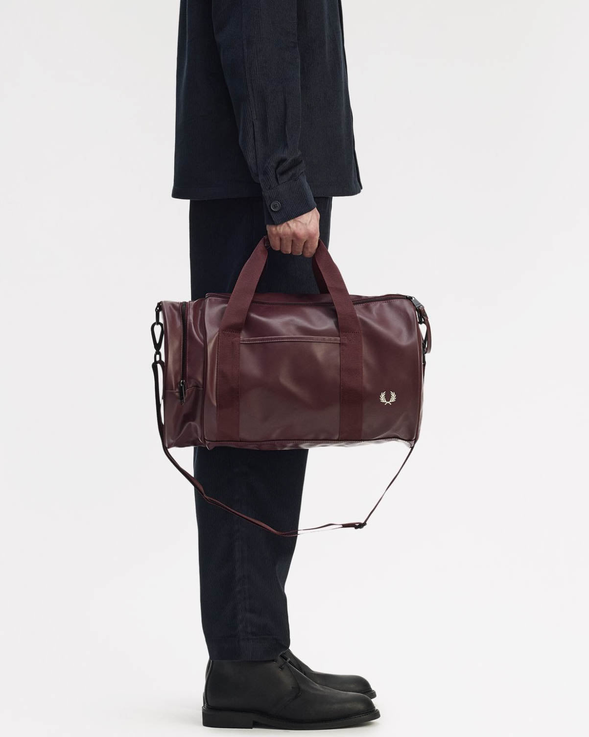 Fred Perry Tonal Barrel Bag - Oxblood 597