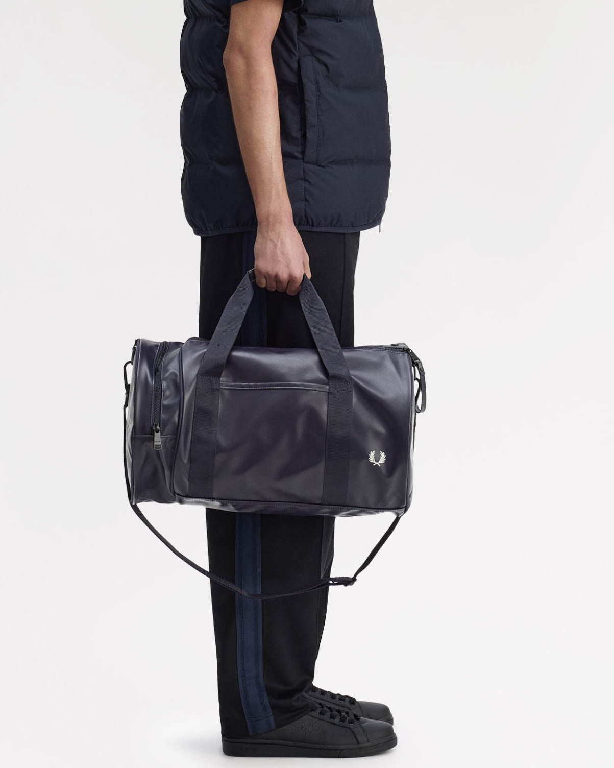Fred Perry Tonal Barrel Bag - Navy 608