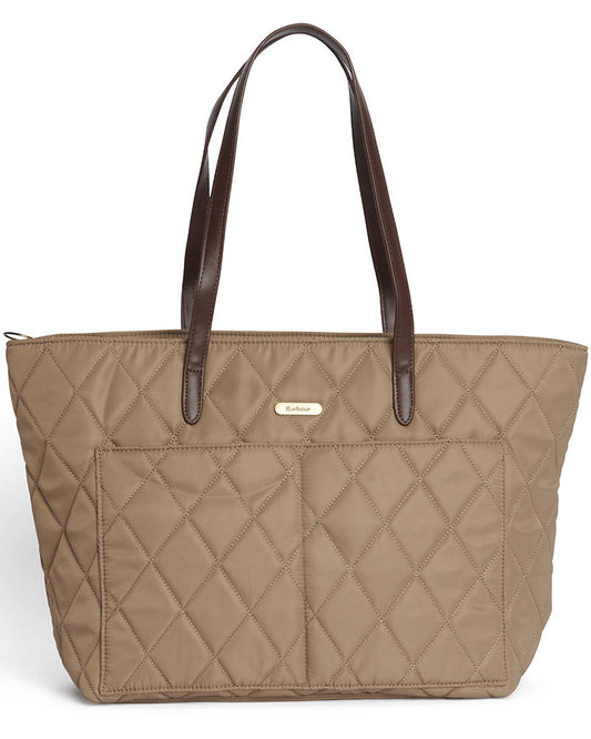 Barbour Quilted Womens Tote Bag - Sand