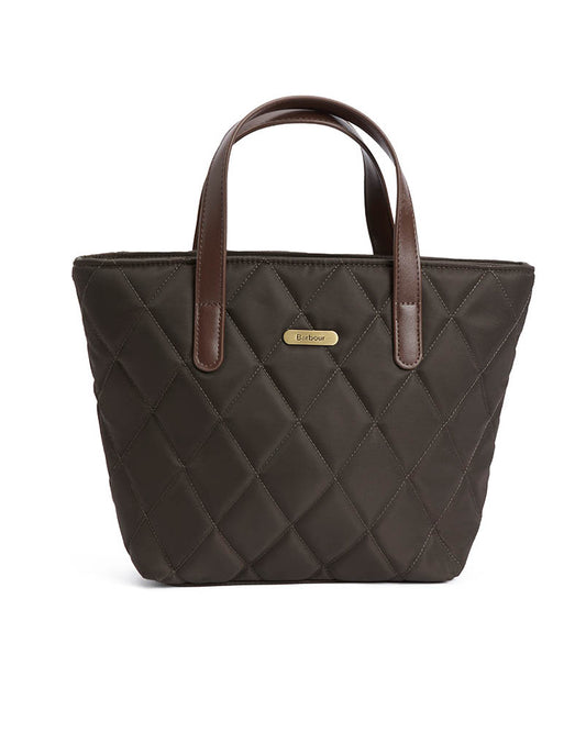 Barbour Womens Mini Quilted Tote Bag - Olive