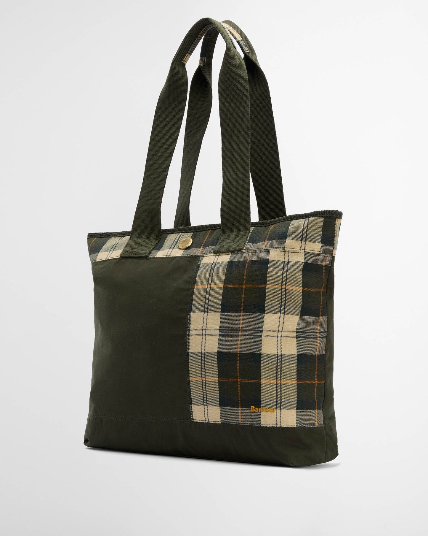 Barbour Mya Womens Patchwork Tote Bag - Sage/Ancient
