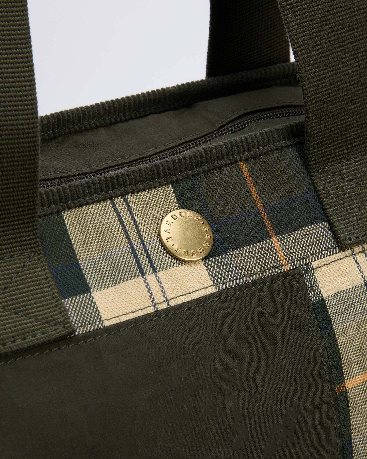 Barbour Mya Womens Patchwork Tote Bag - Sage/Ancient