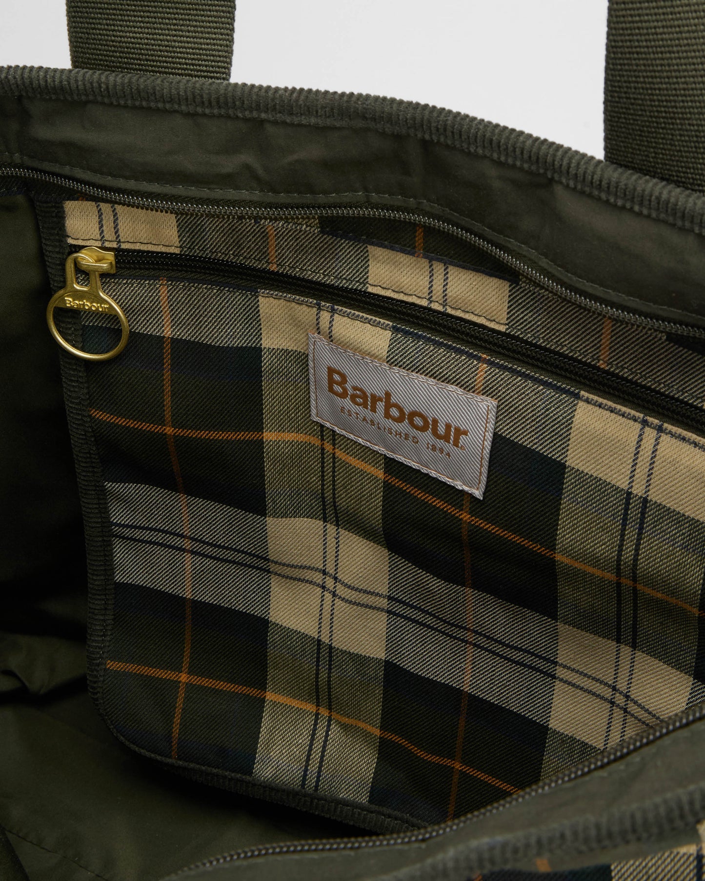 Barbour Mya Womens Patchwork Tote Bag - Sage/Ancient