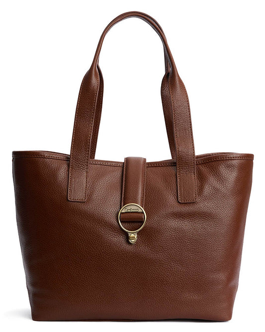 Barbour Alder Womens Leather Tote Bag - Brown